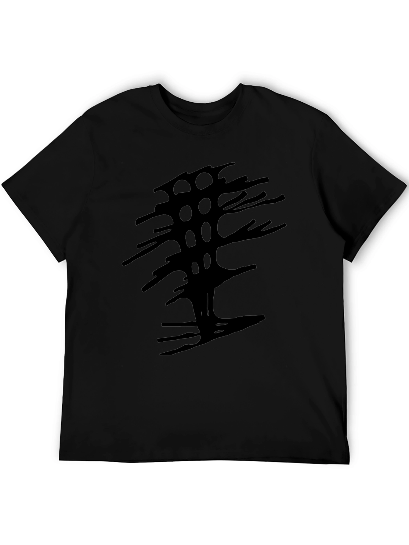 Abstract Tree Graphic Black Tee