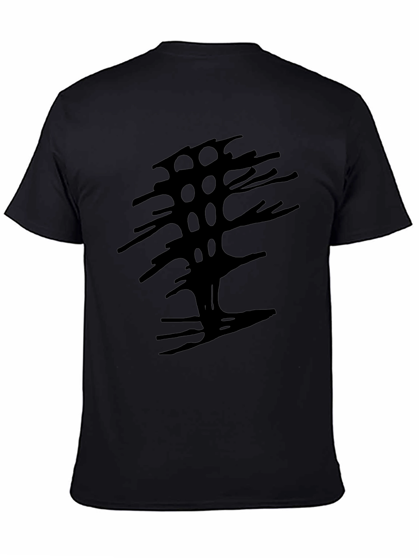 Abstract Tree Graphic Black Tee