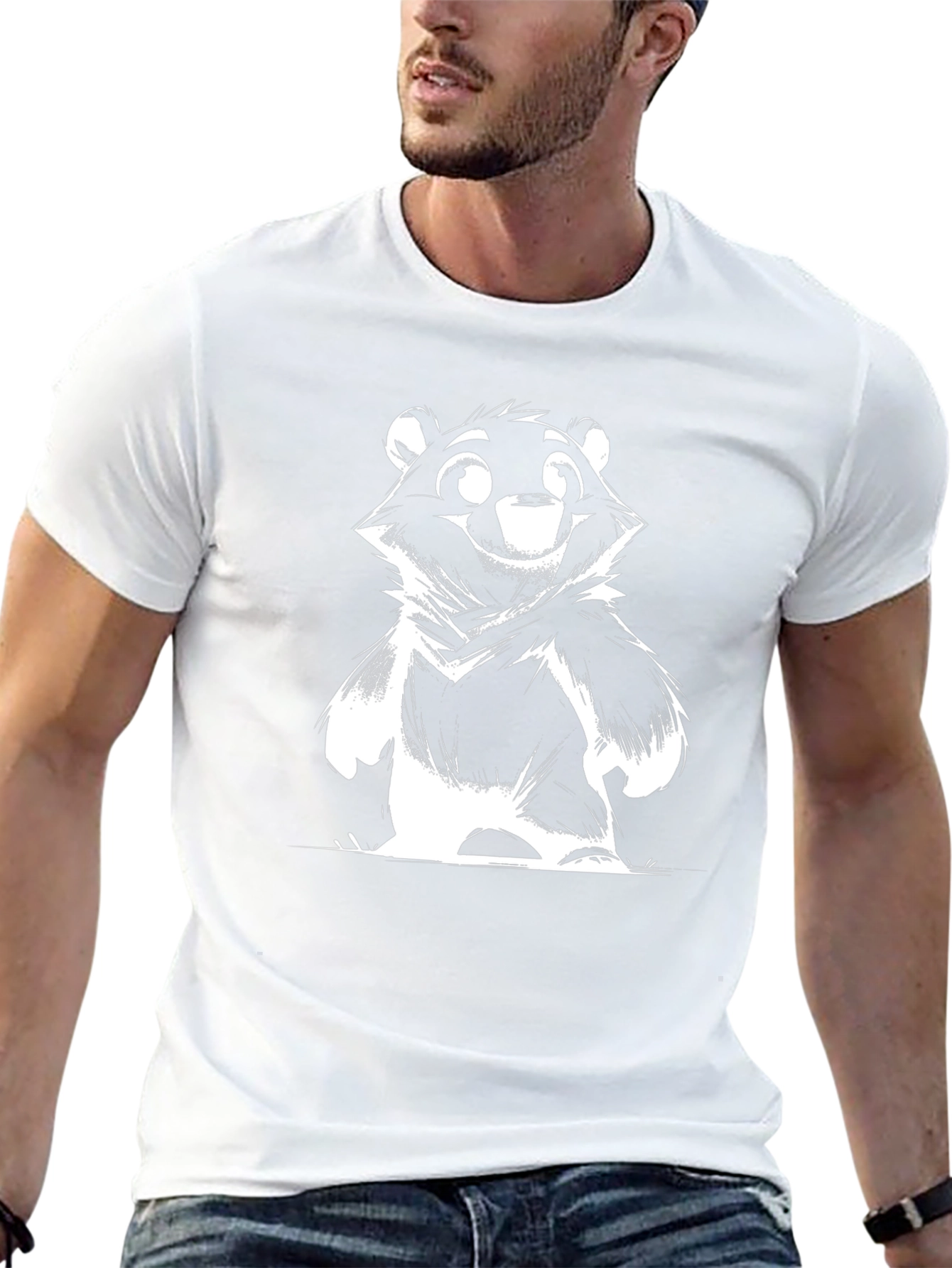 Bear Graphic Tee - Fun & Stylish Black T-Shirt