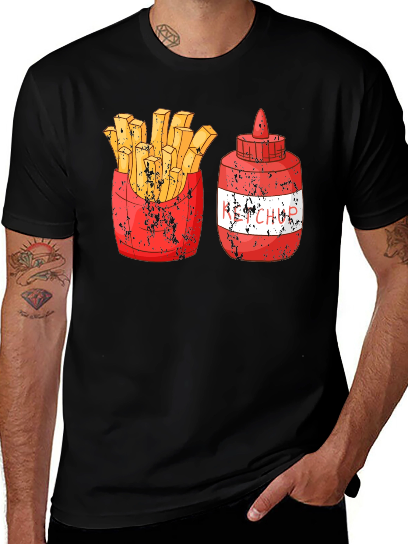 Fries and Ketchup Graphic Tee