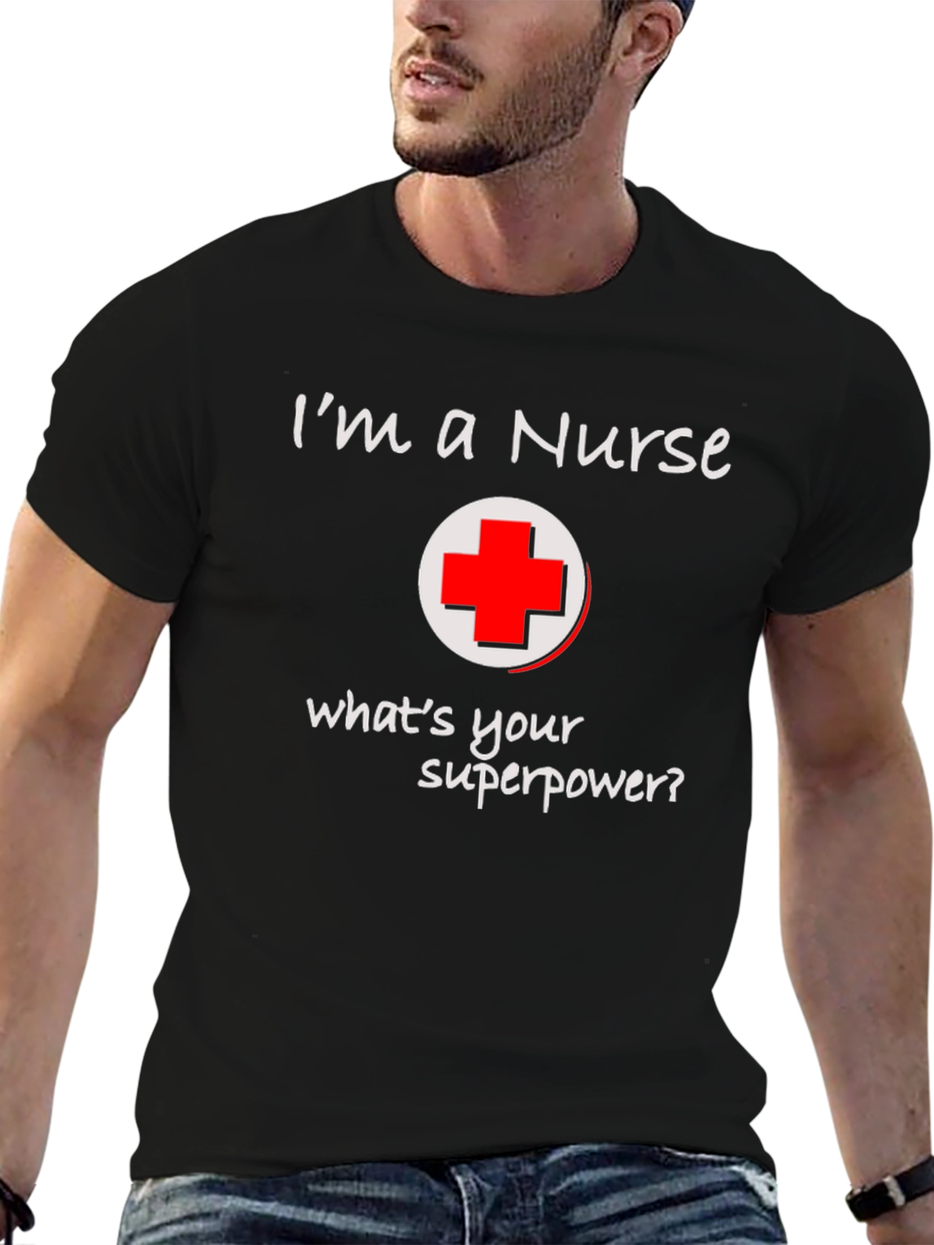 Nurse Superpower T-Shirt - Black