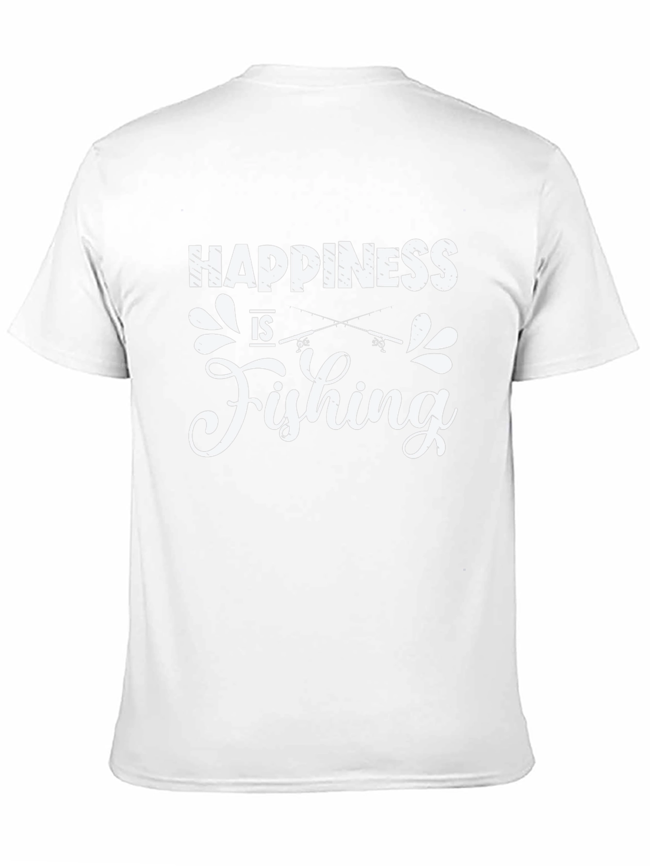 Happiness is Fishing Black T-Shirt