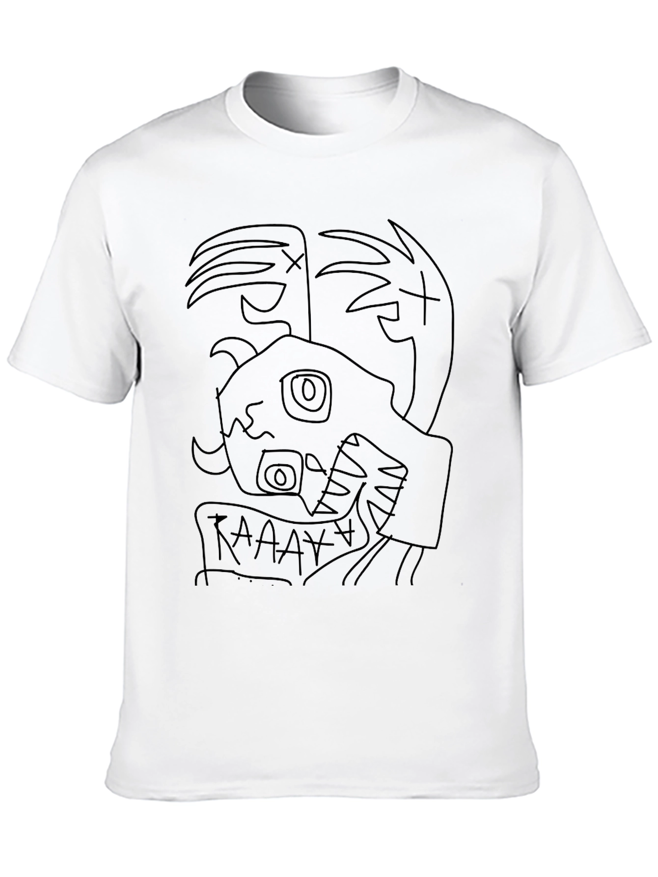 Abstract Graphic Print Black T-Shirt