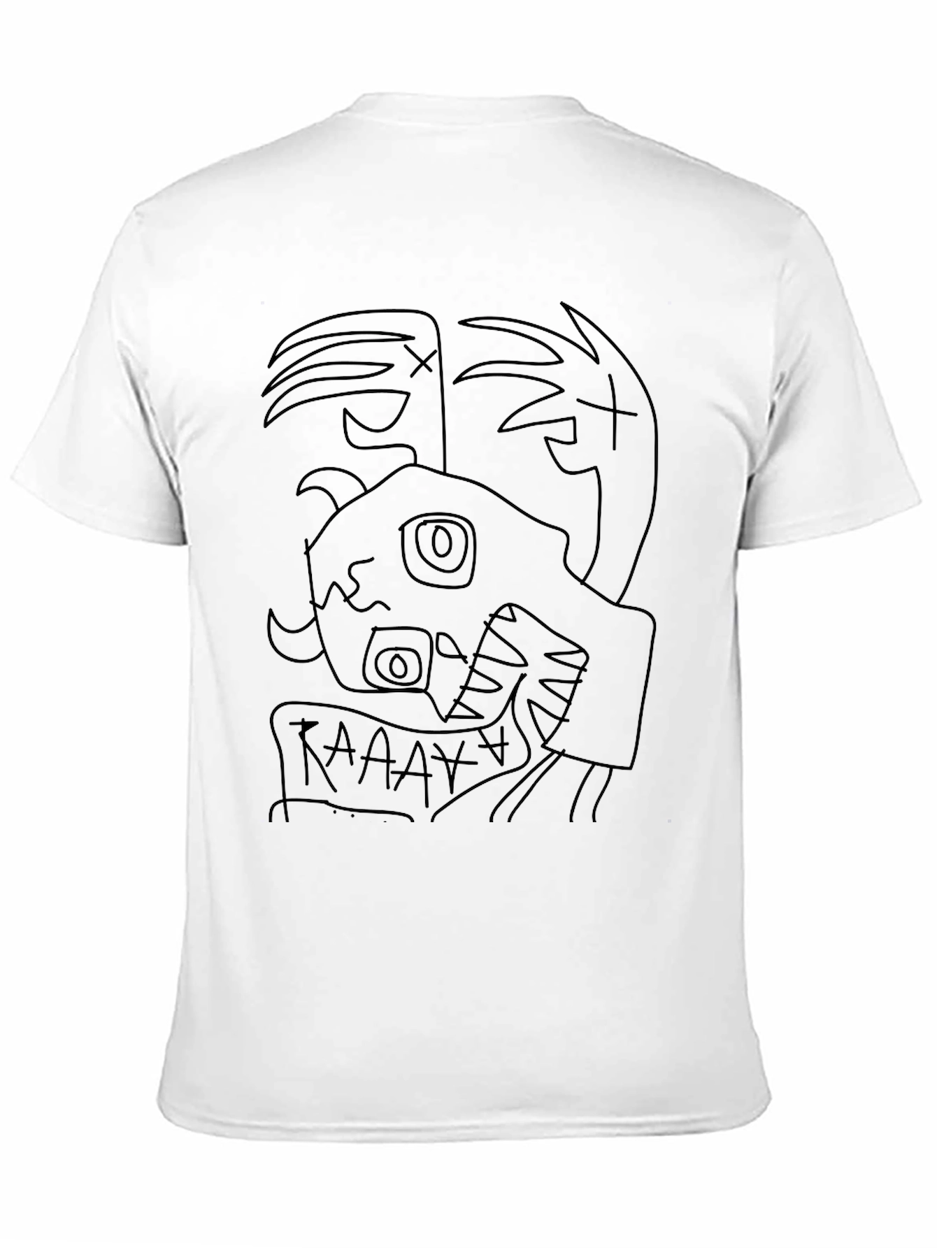 Abstract Graphic Print Black T-Shirt