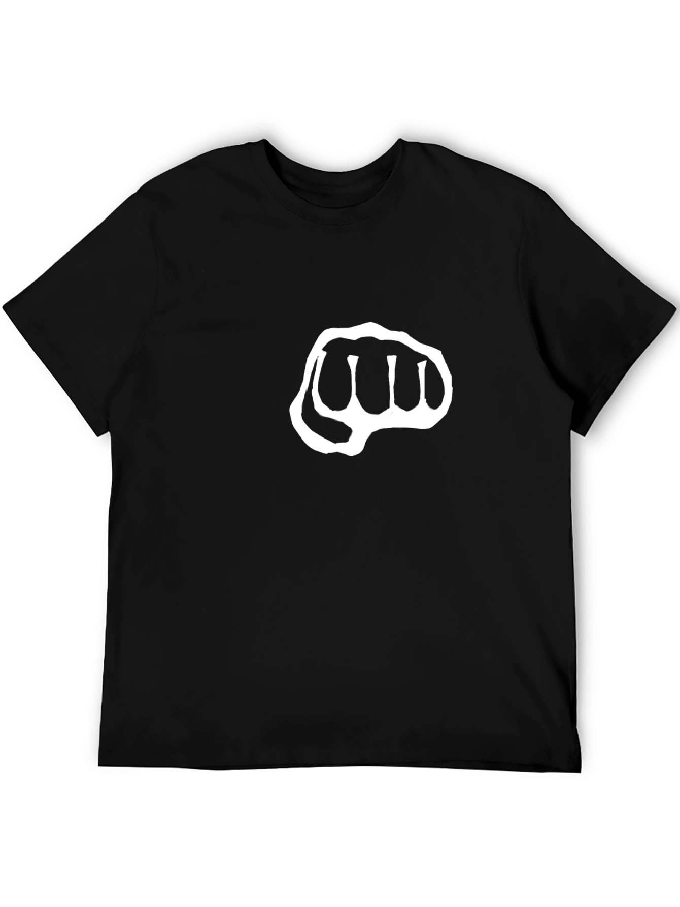 Fist Bump Graphic Tee - Black Casual Comfort