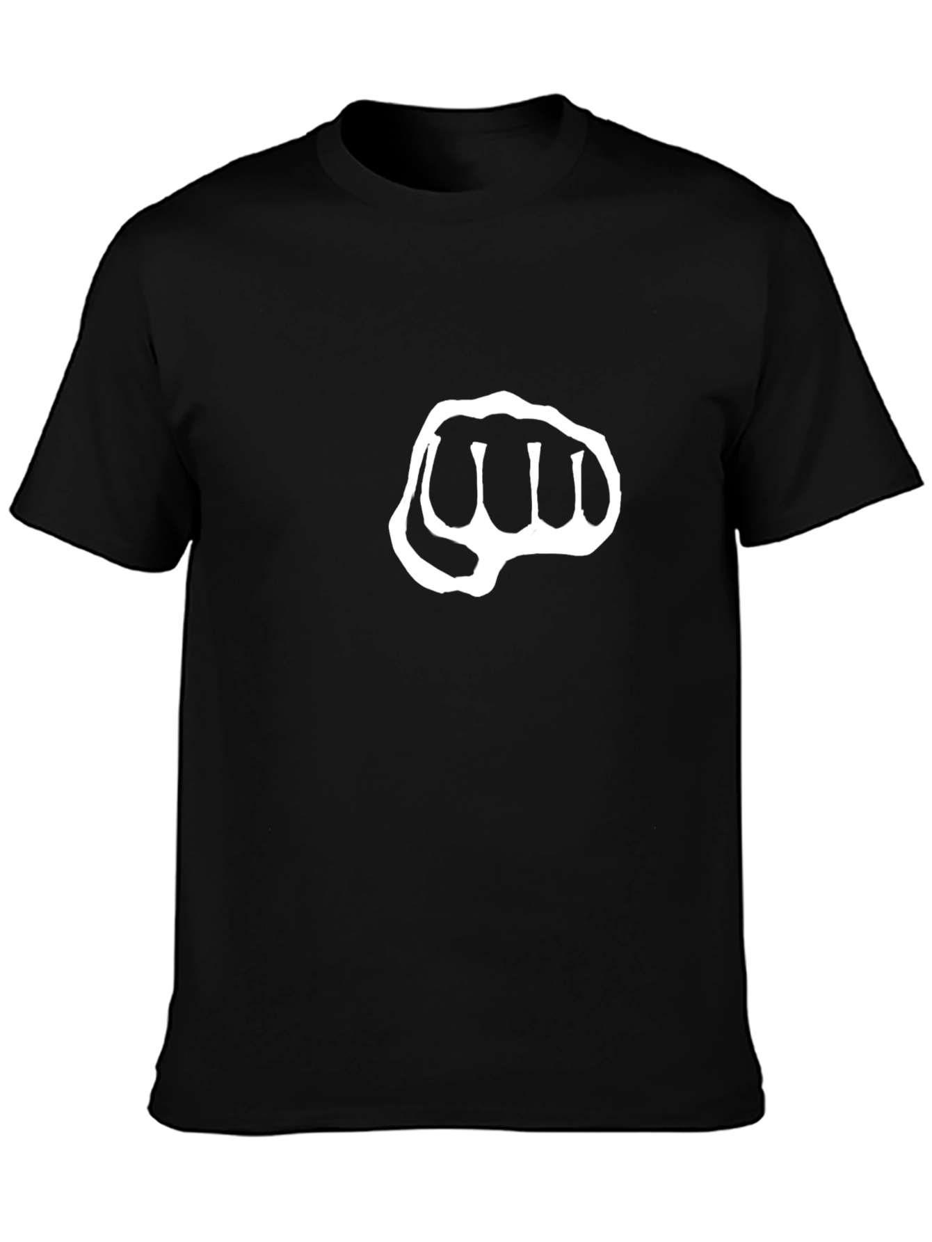 Fist Bump Graphic Tee - Black Casual Comfort