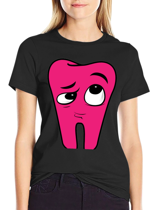 Cartoon Tooth Graphic T-Shirt - Funny Dental Tee
