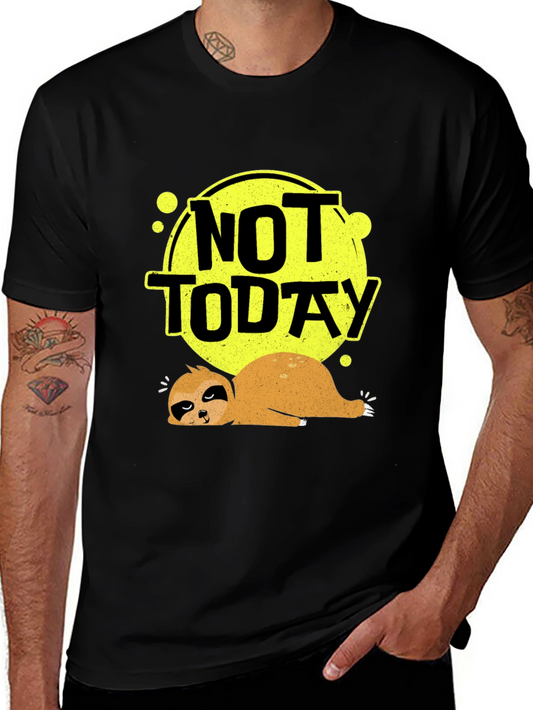 Not Today Sloth Graphic Tee - Lazy Days T-Shirt