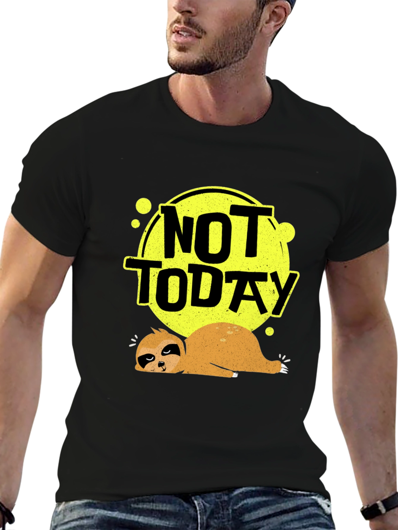 Not Today Sloth Graphic Tee - Lazy Days T-Shirt