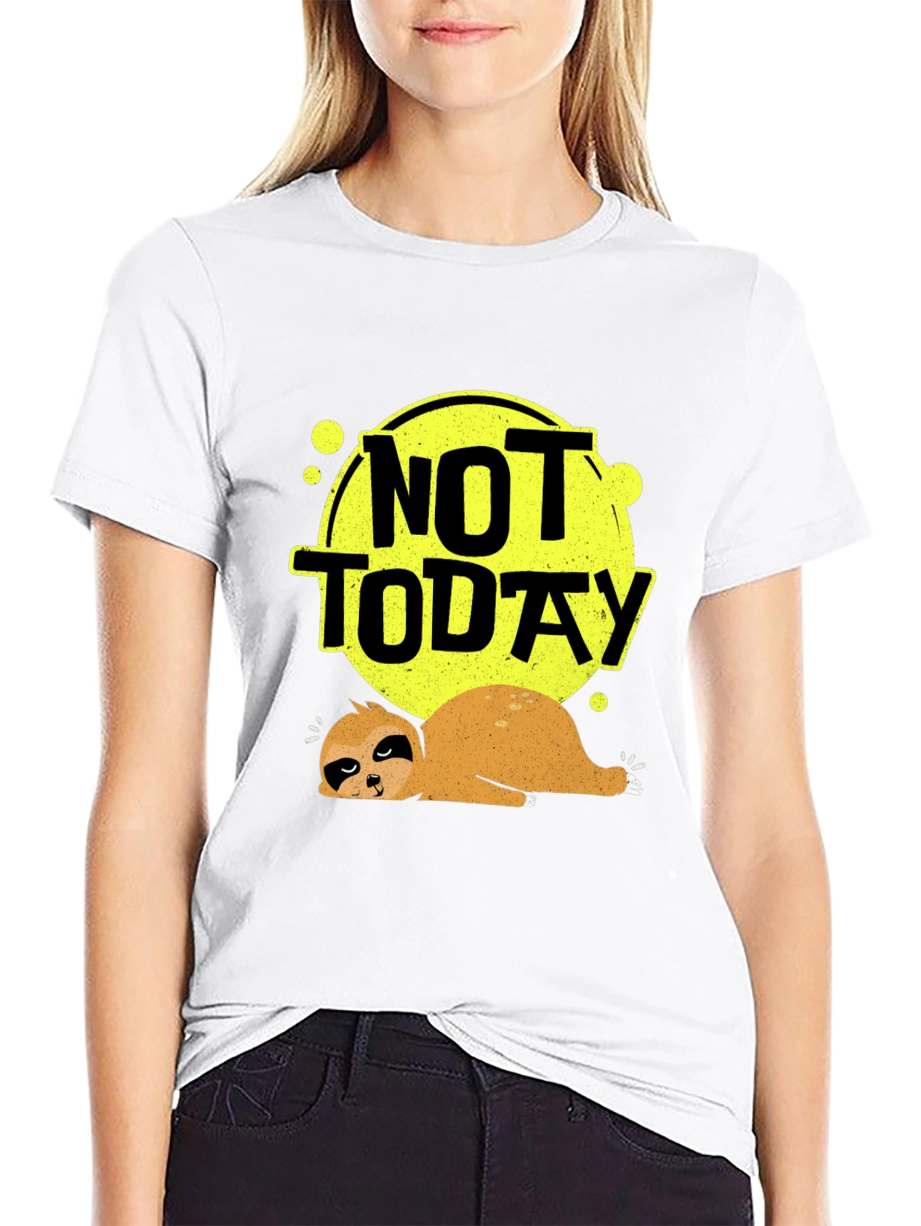 Not Today Sloth Graphic Tee - Lazy Days T-Shirt