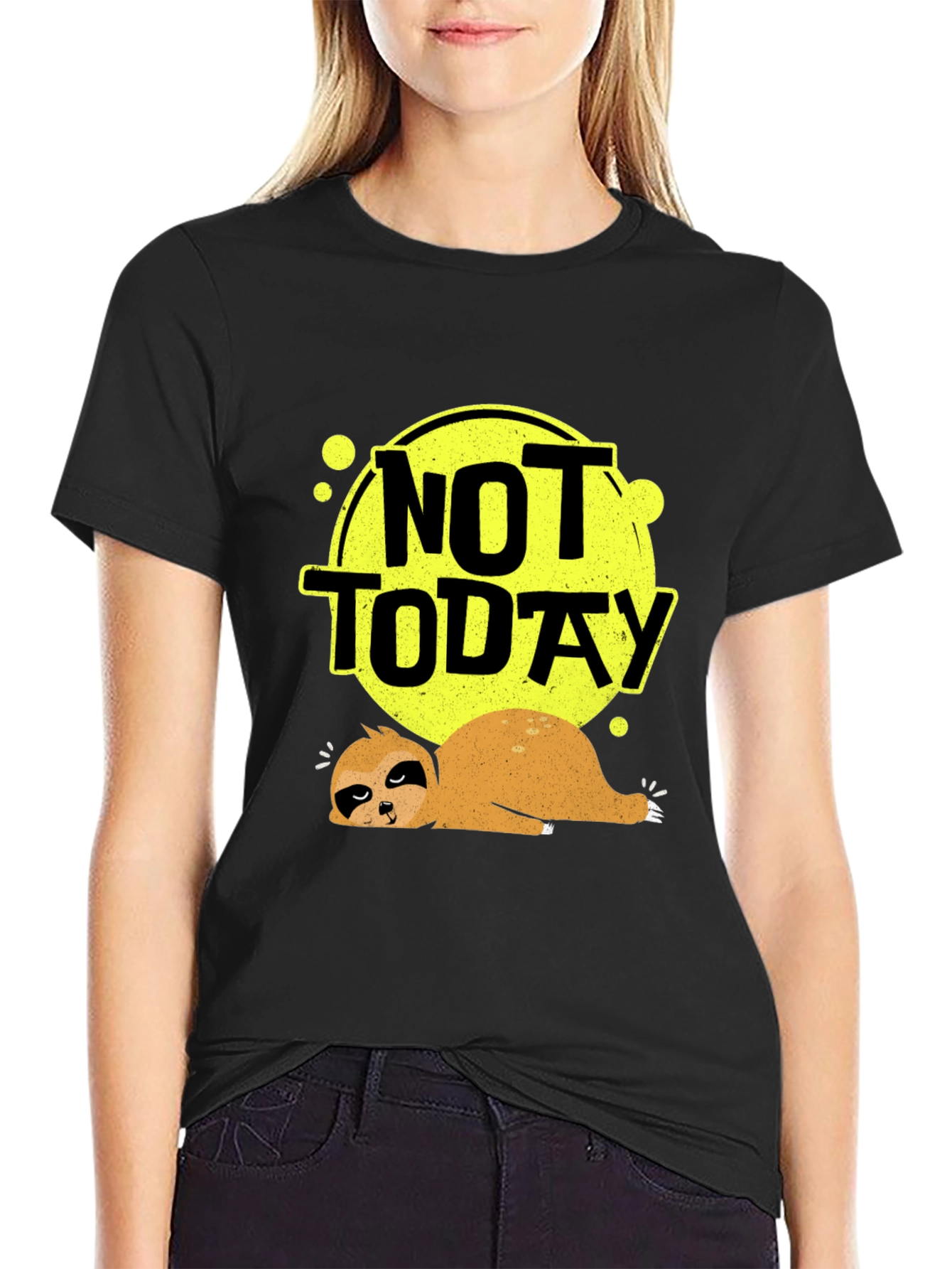 Not Today Sloth Graphic Tee - Lazy Days T-Shirt