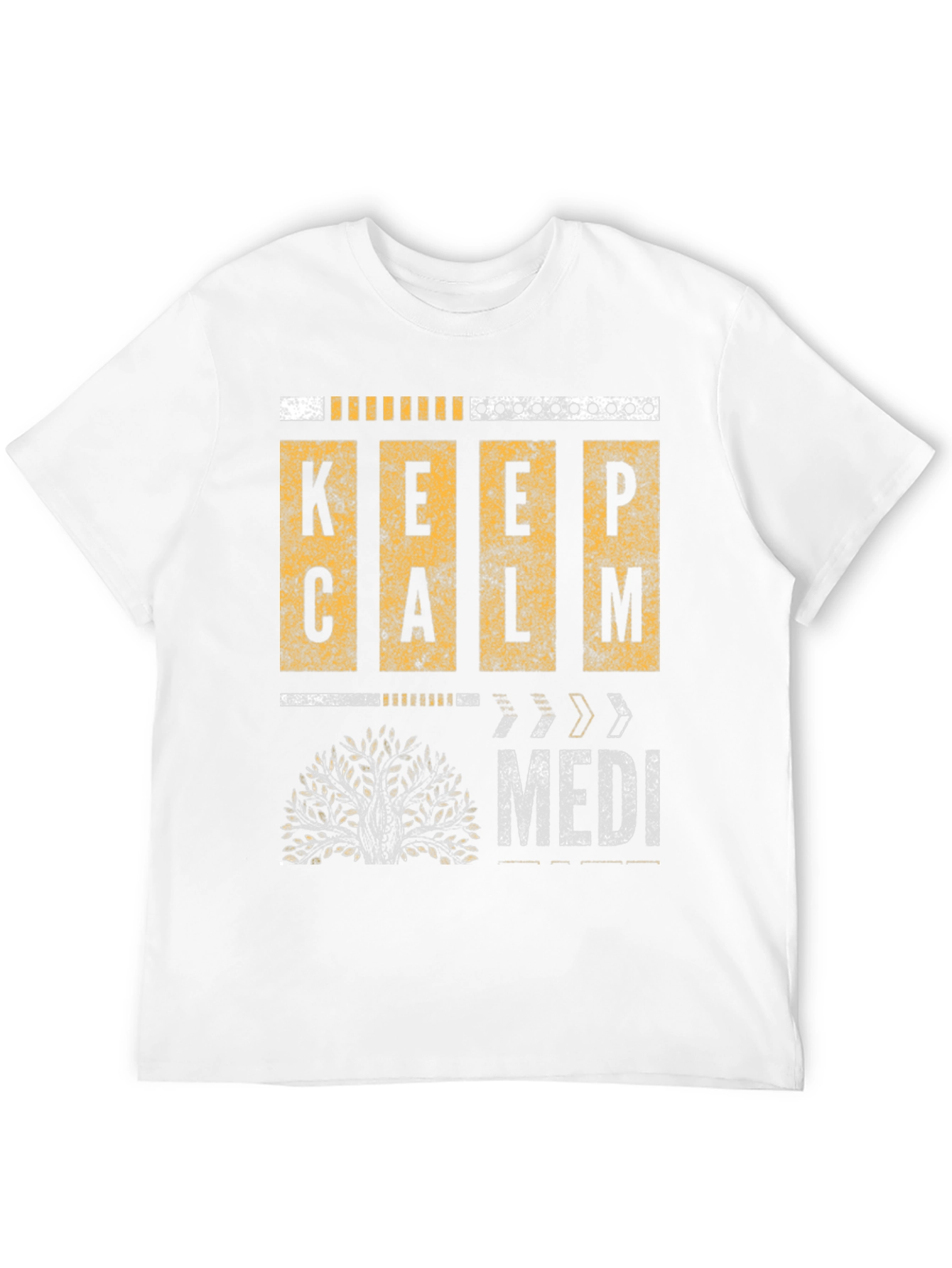 Keep Calm Meditative Tree Graphic Tee