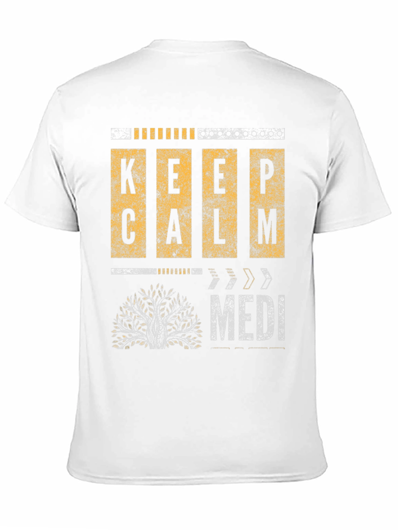 Keep Calm Meditative Tree Graphic Tee