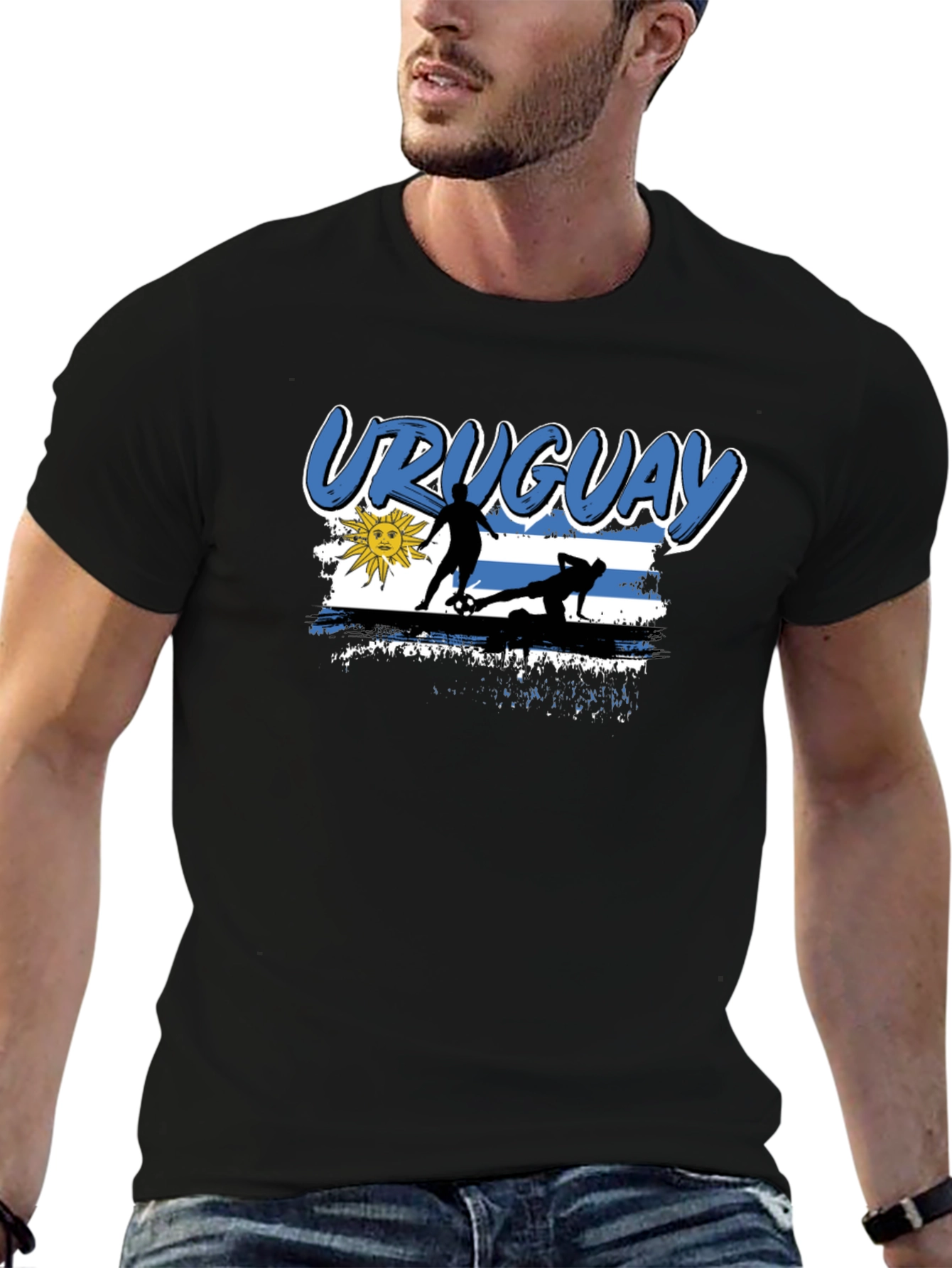 Uruguay Soccer Fan T-Shirt - Black