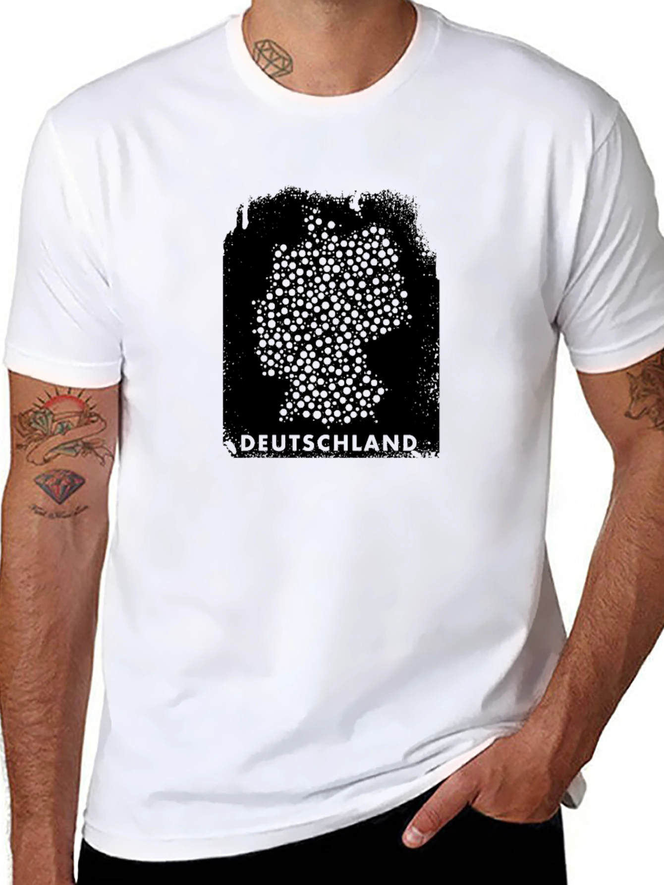 Deutschland Map T-Shirt - Black Graphic Tee