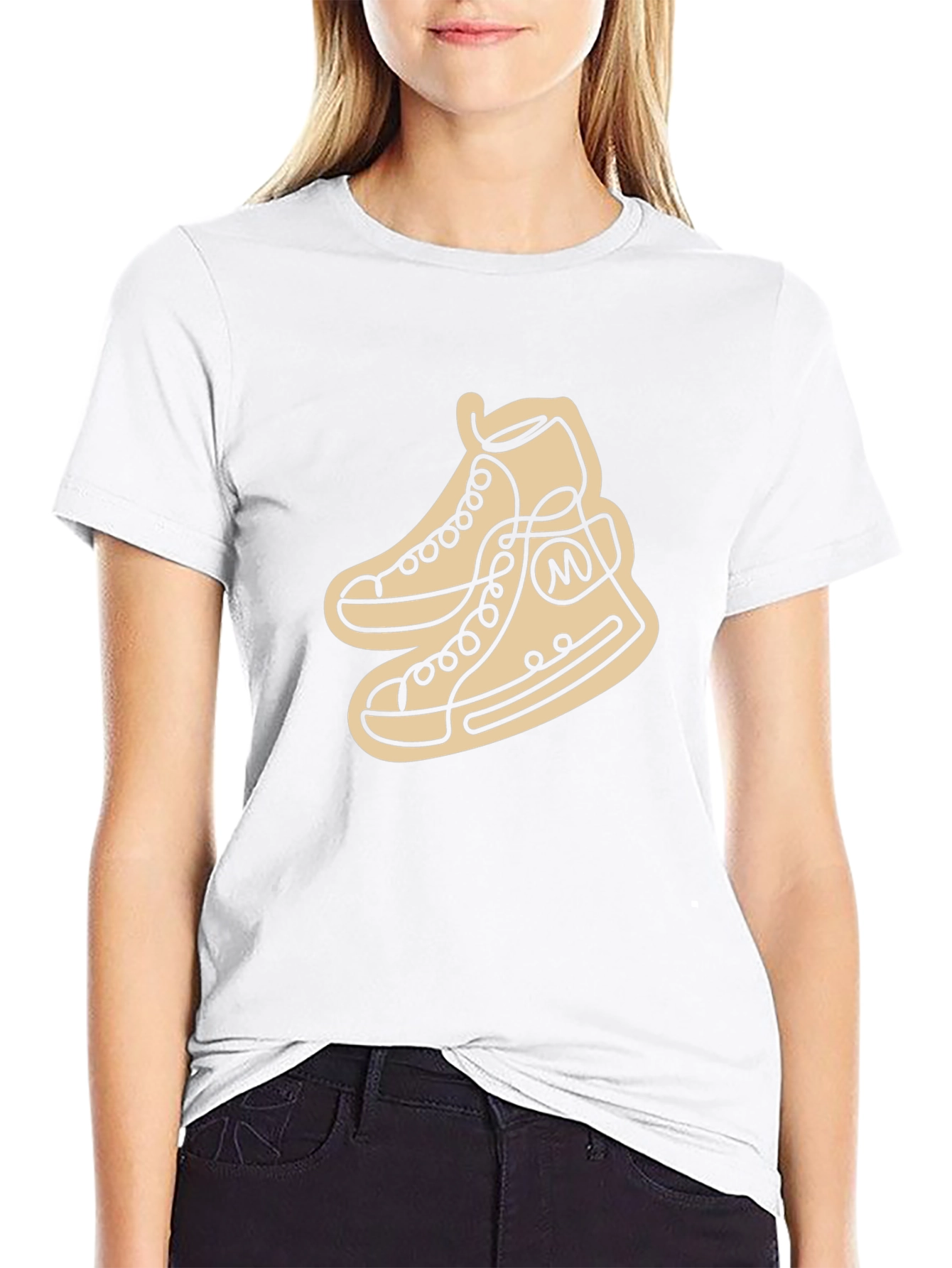 Abstract Shoe Line Art Graphic T-Shirt