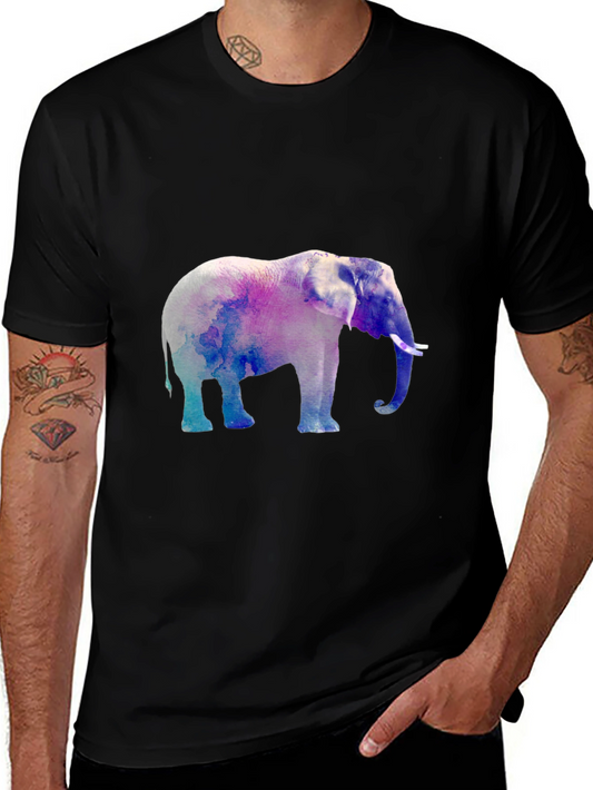 Elephant Watercolor T-Shirt - Modern Graphic Tee