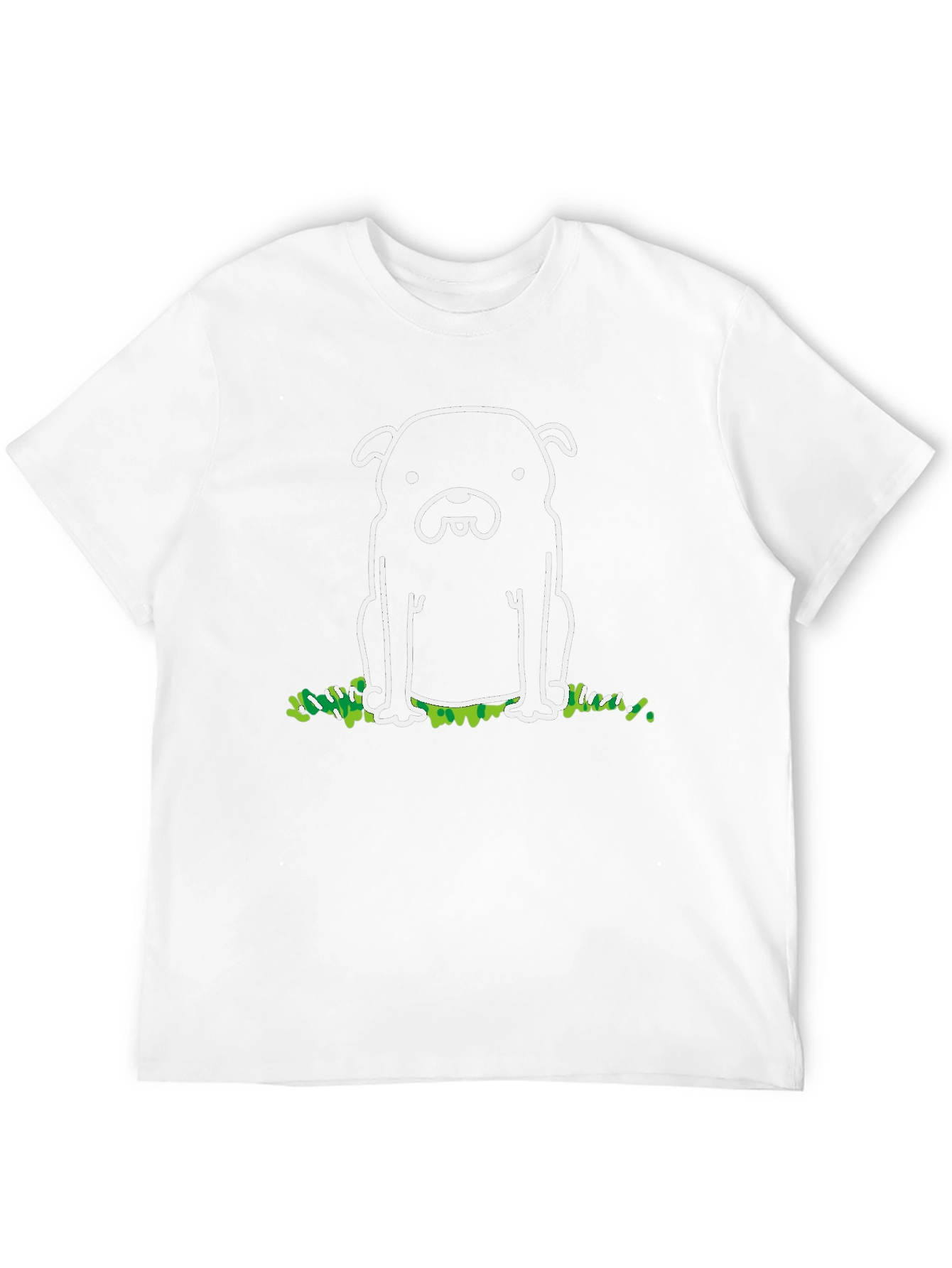 Cute Dog Graphic Print Black T-Shirt
