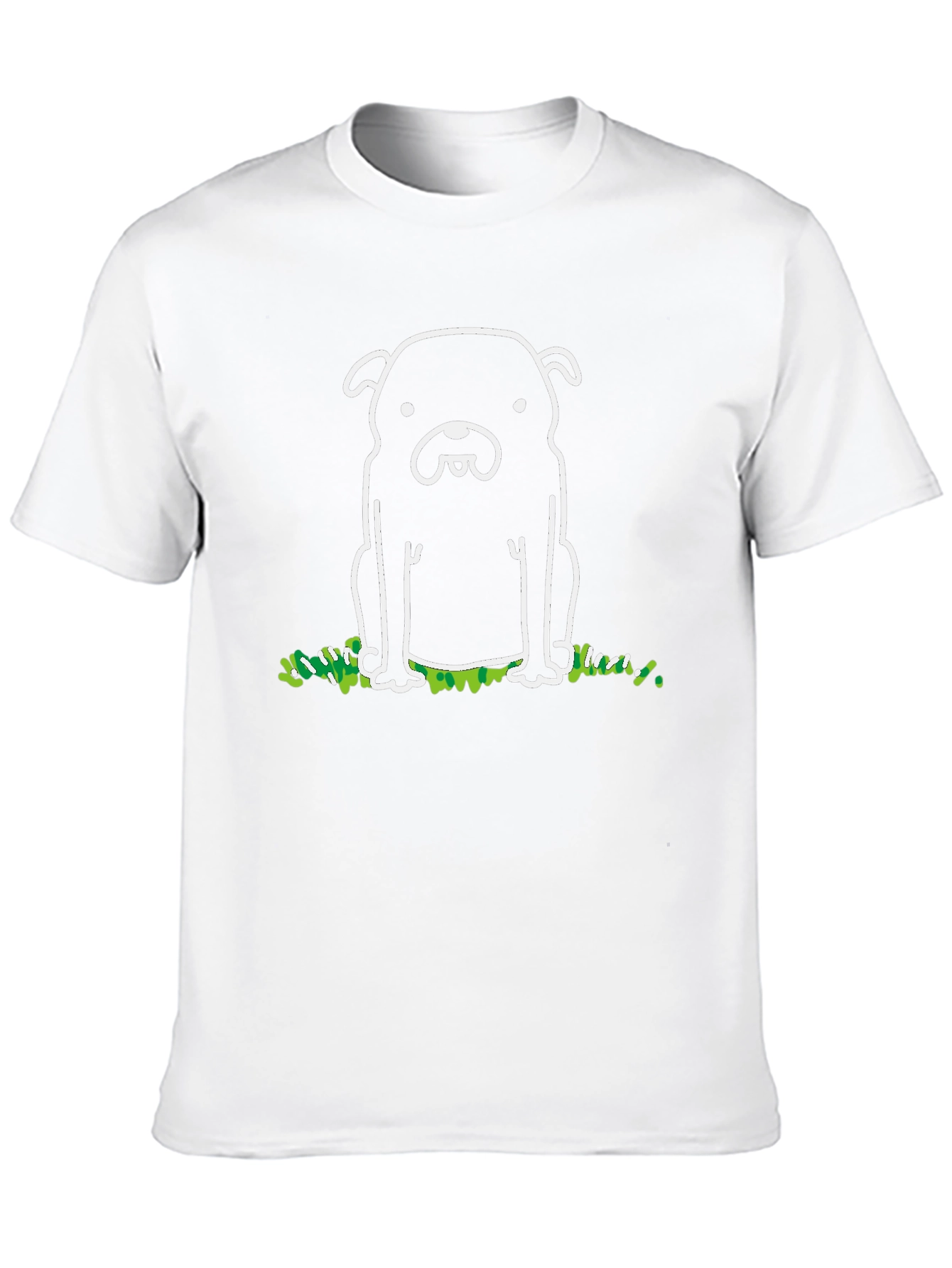 Cute Dog Graphic Print Black T-Shirt