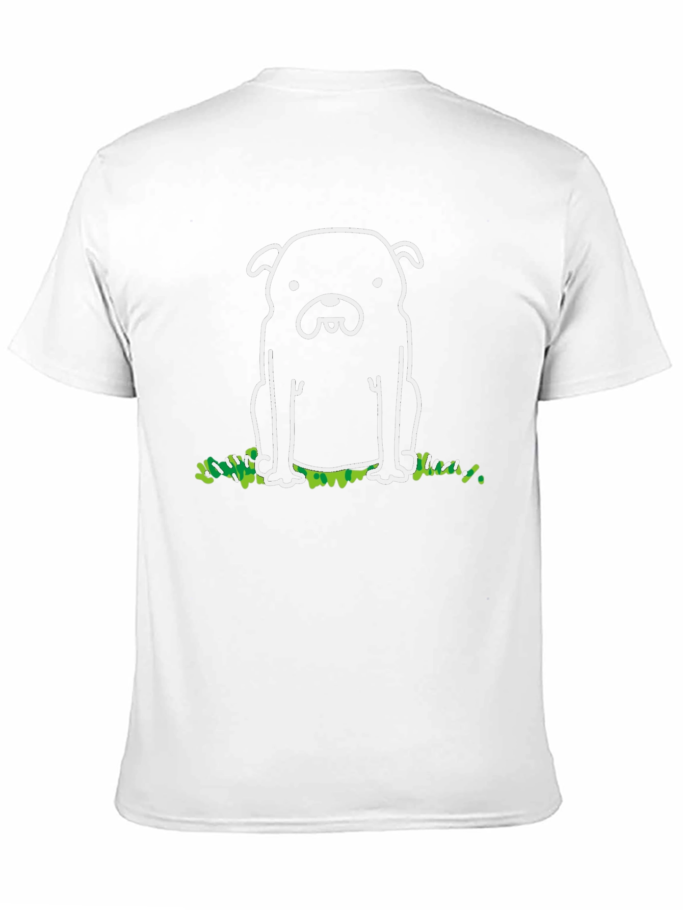 Cute Dog Graphic Print Black T-Shirt