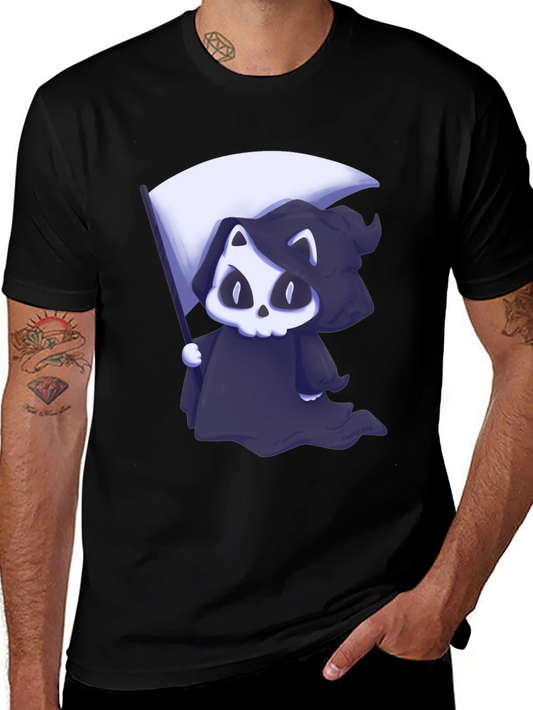 Grim Reaper Cat Graphic Tee
