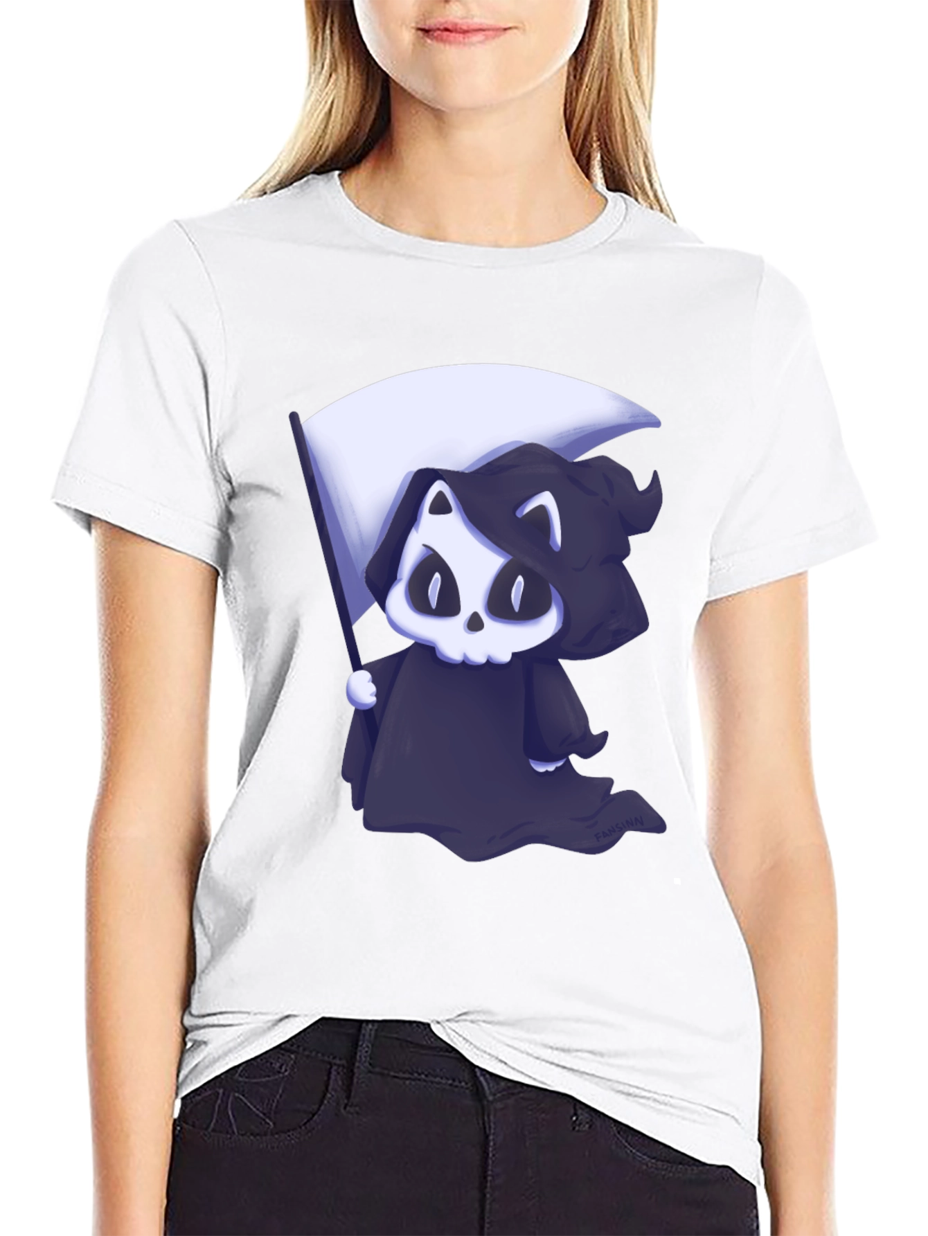 Grim Reaper Cat Graphic Tee