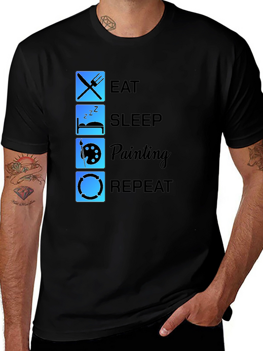 Eat Sleep Painting Repeat T-Shirt Artist Tee