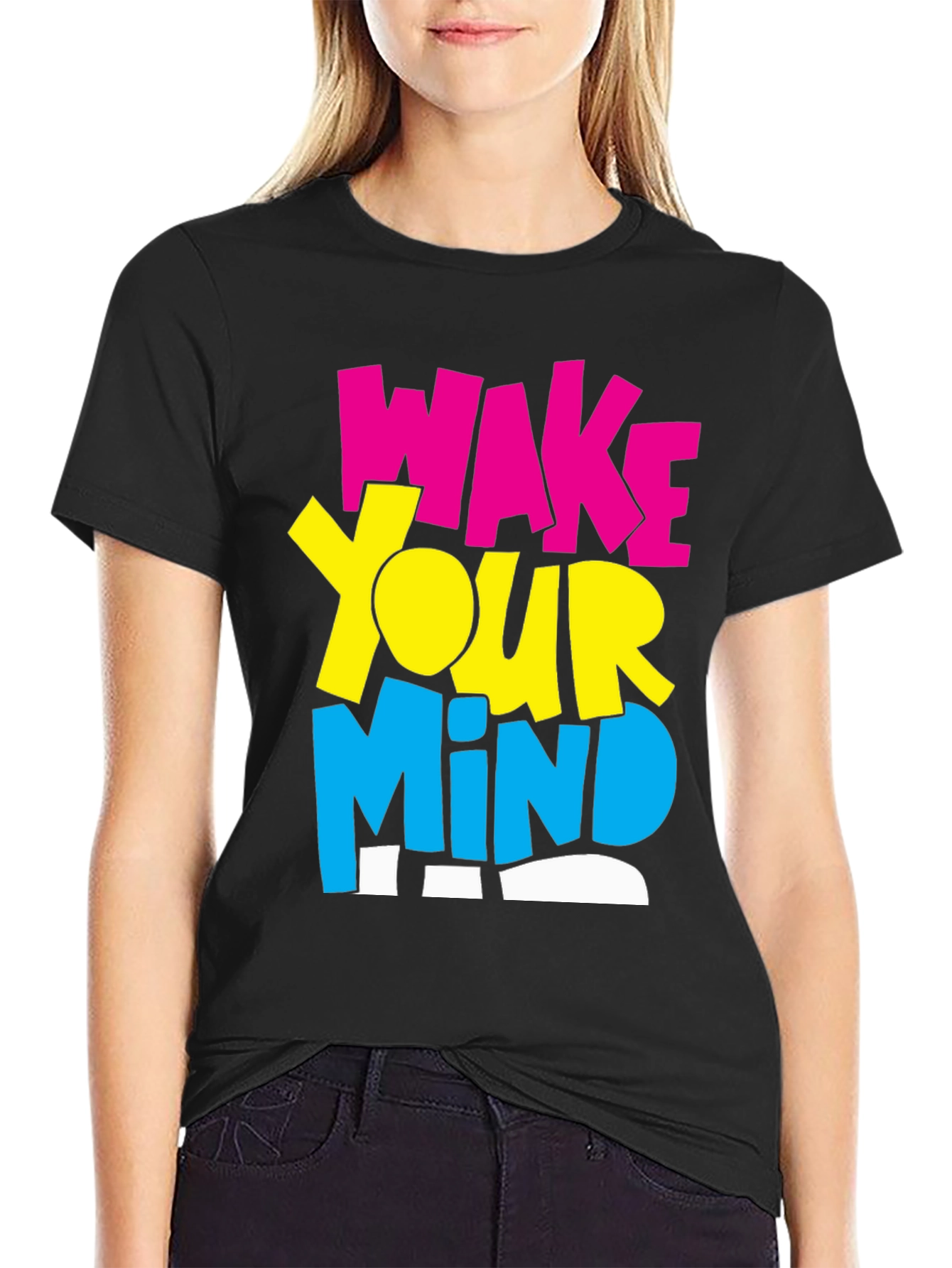 Wake Your Mind Graphic Tee - Black