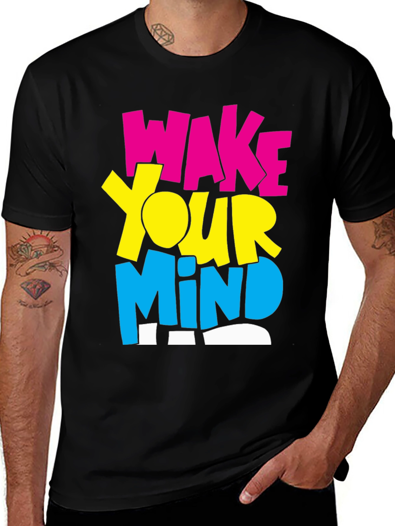 Wake Your Mind Graphic Tee - Black