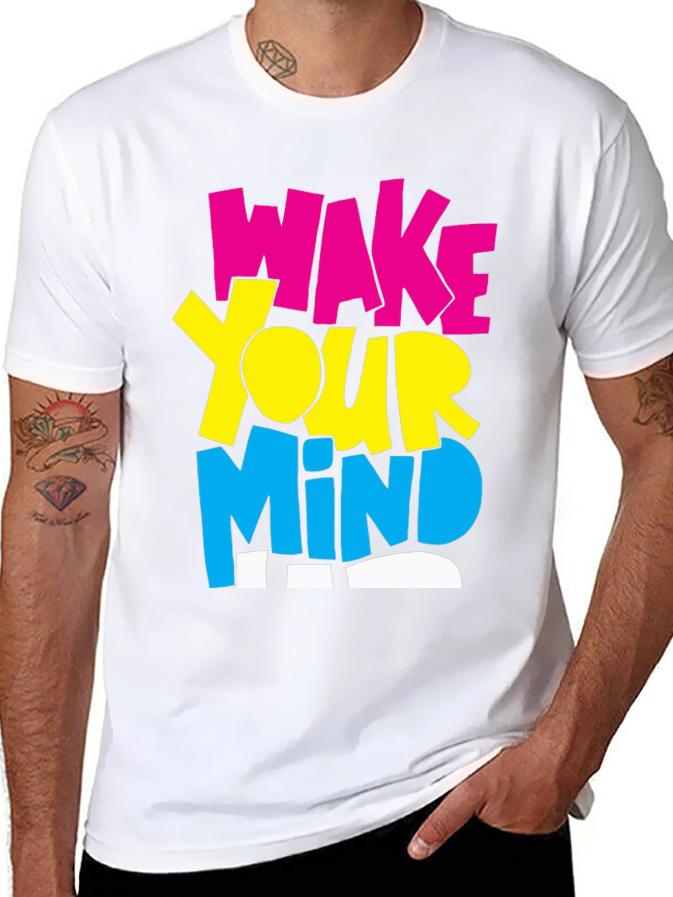 Wake Your Mind Graphic Tee - Black
