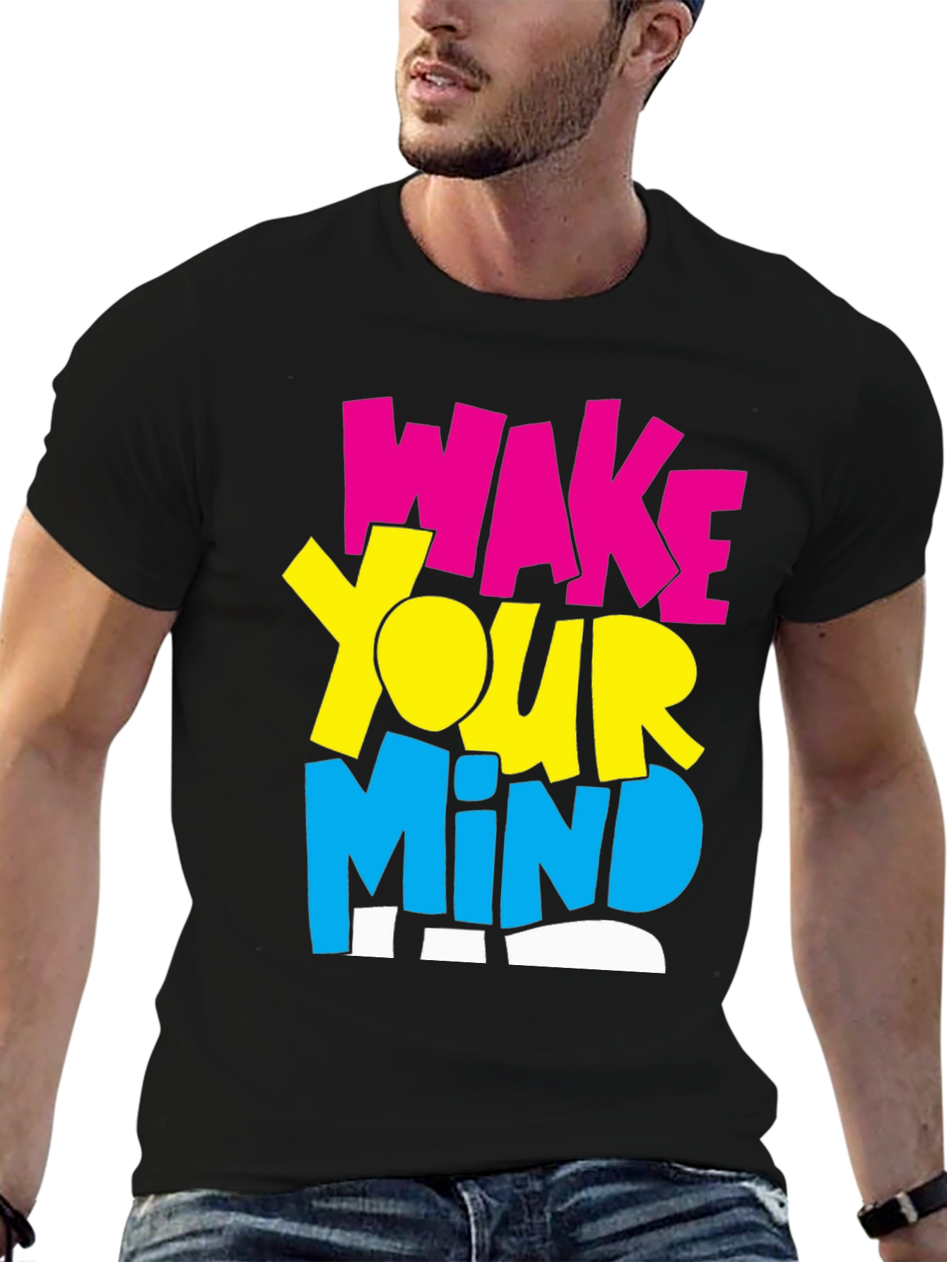 Wake Your Mind Graphic Tee - Black