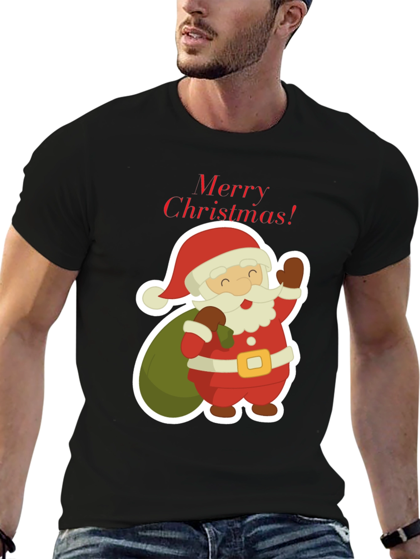 Festive Santa Claus Merry Christmas T-Shirt