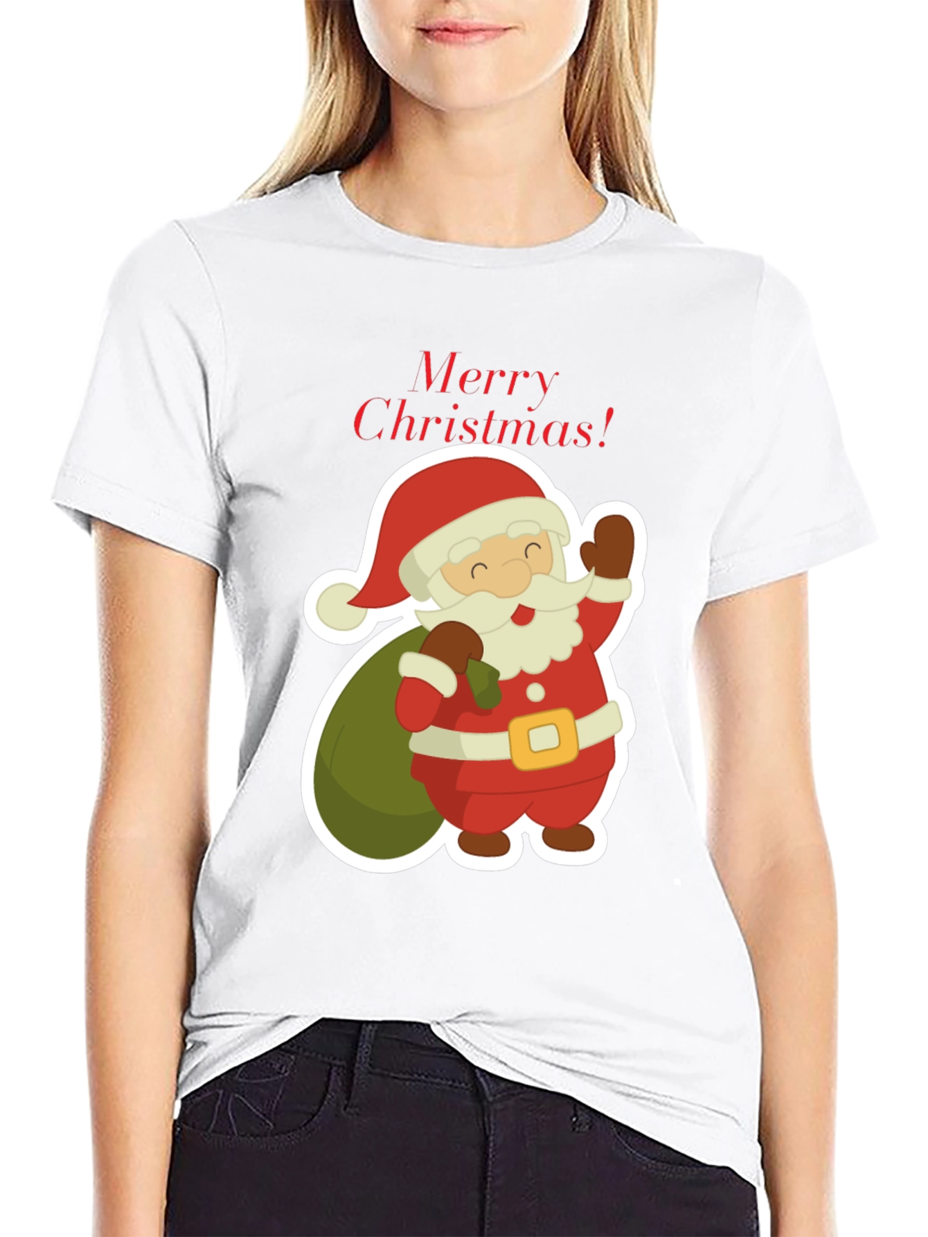 Festive Santa Claus Merry Christmas T-Shirt