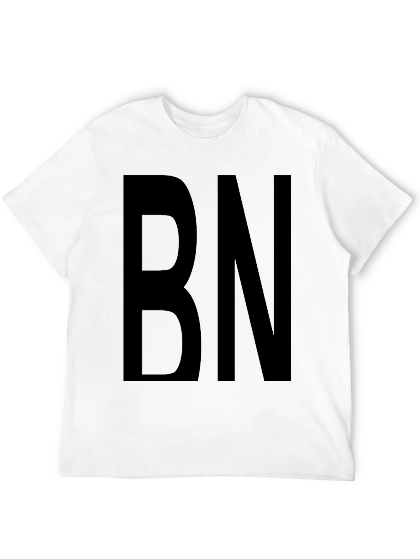 Bold Initial Tee - Black Graphic T-Shirt