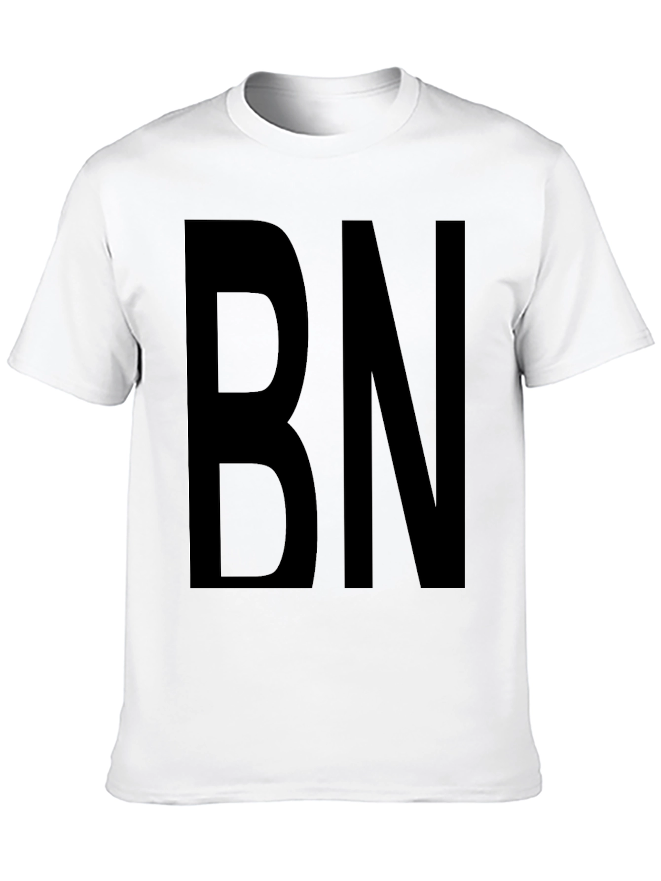 Bold Initial Tee - Black Graphic T-Shirt