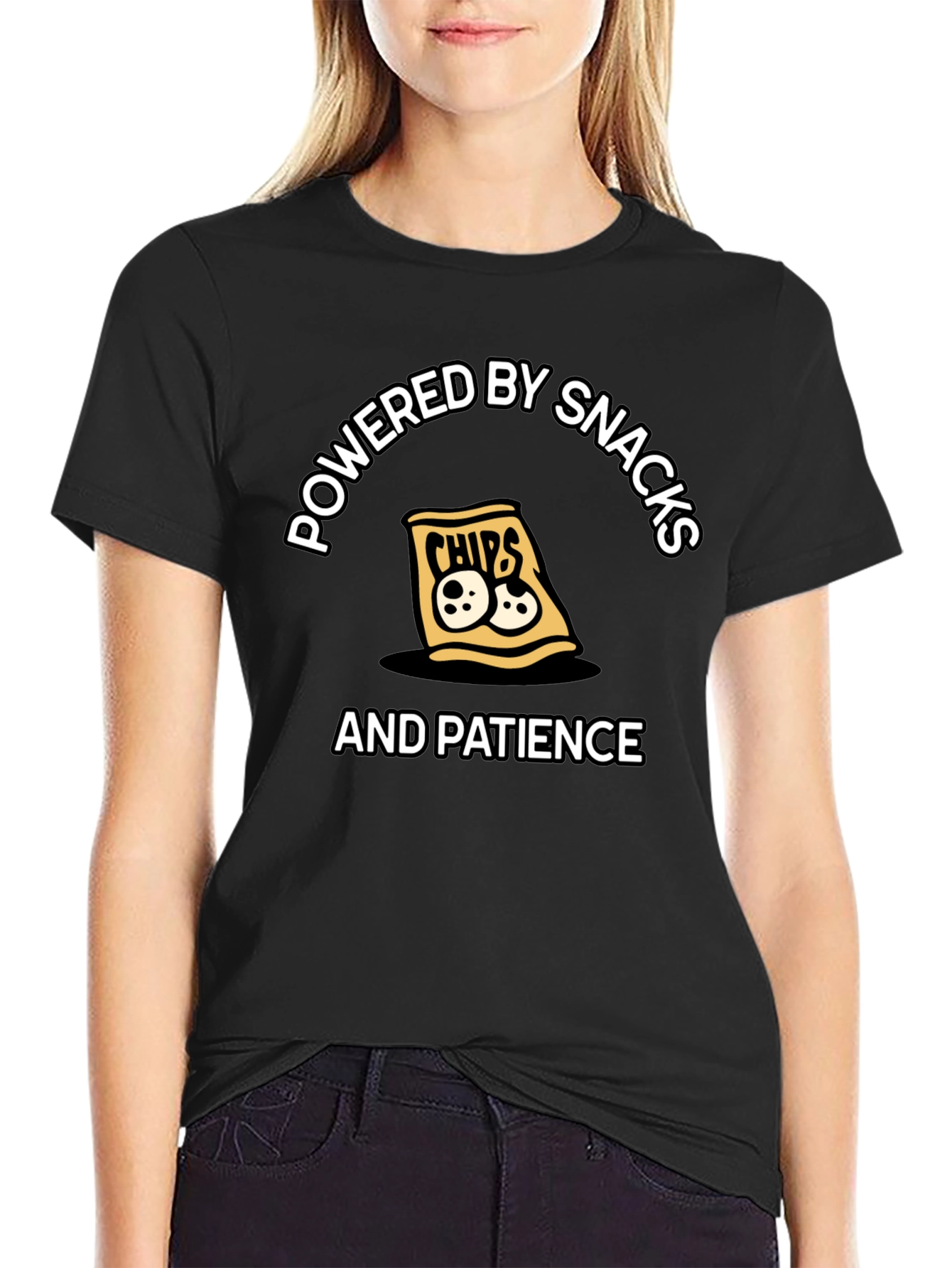 Powered by Snacks & Patience T-Shirt