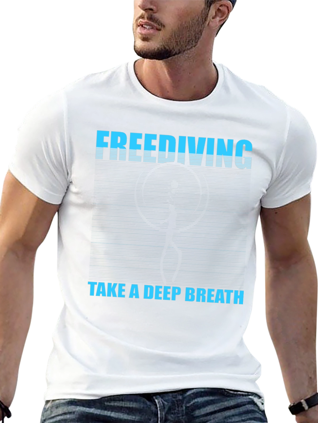 Freediving Take a Deep Breath Graphic T-Shirt