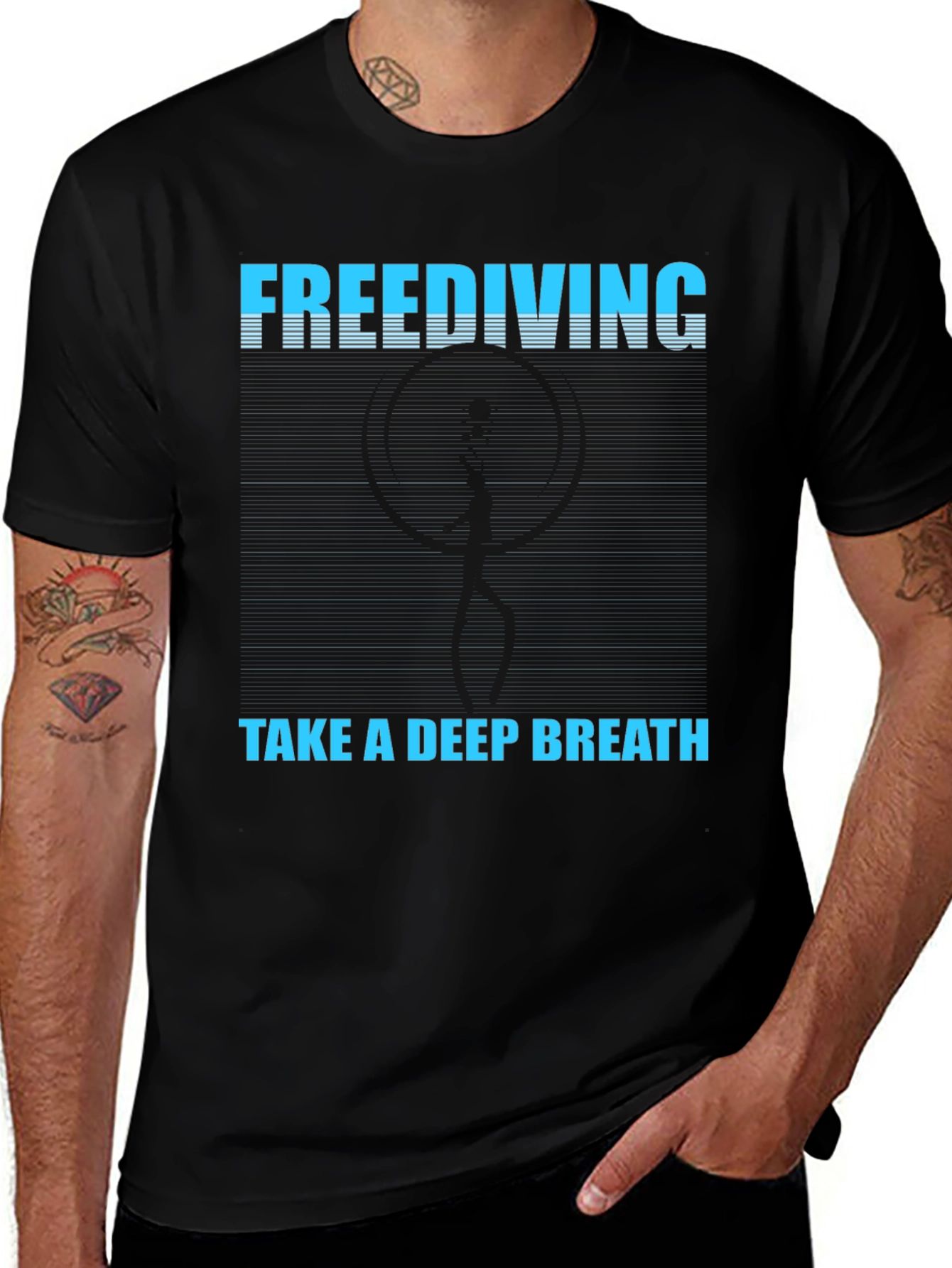 Freediving Take a Deep Breath Graphic T-Shirt
