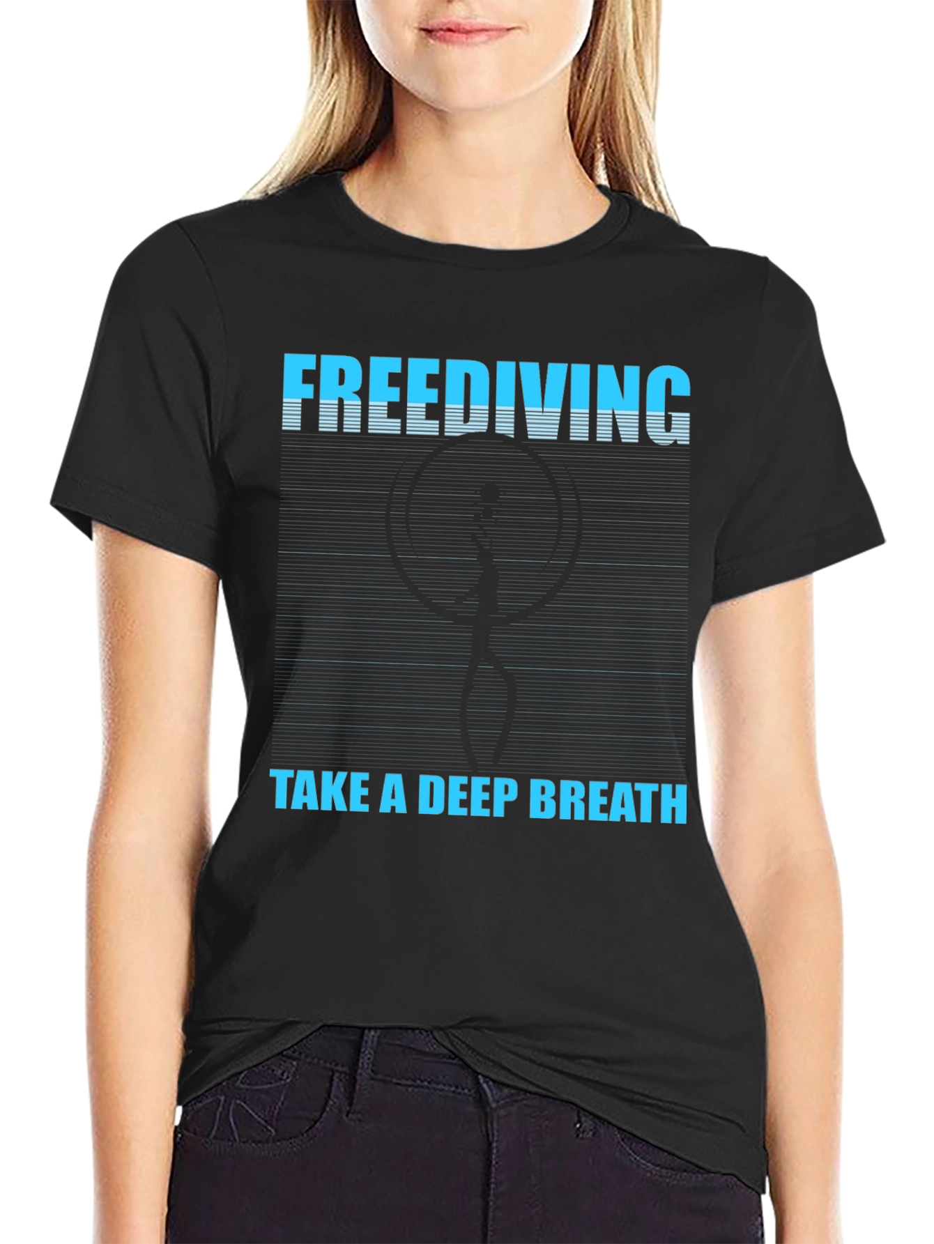 Freediving Take a Deep Breath Graphic T-Shirt