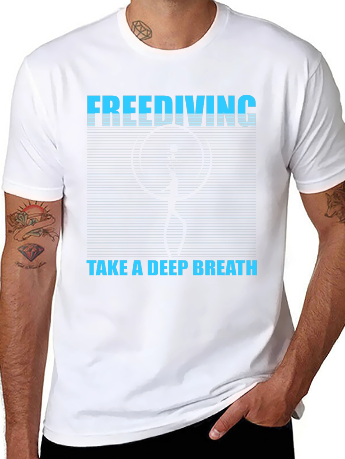 Freediving Take a Deep Breath Graphic T-Shirt