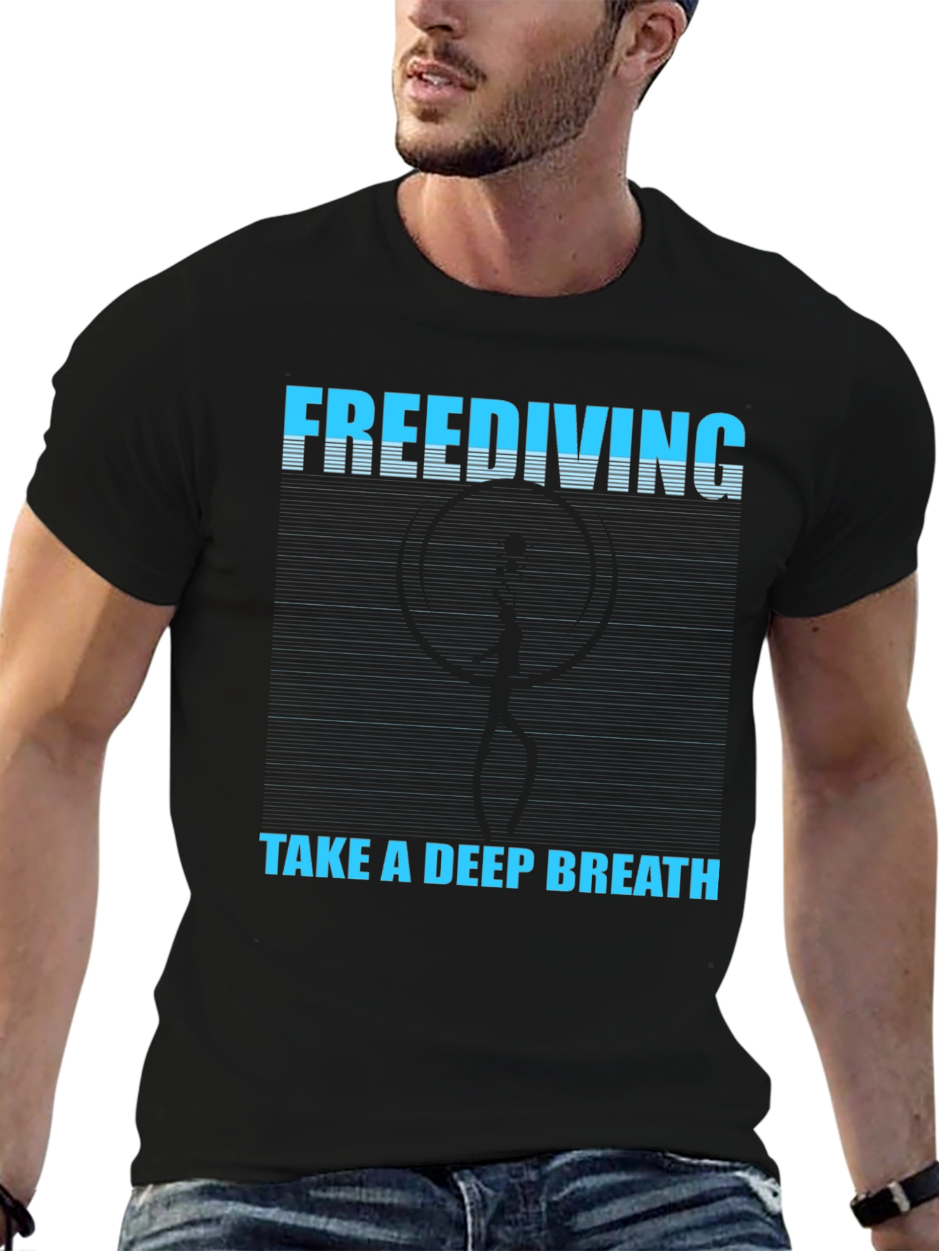 Freediving Take a Deep Breath Graphic T-Shirt
