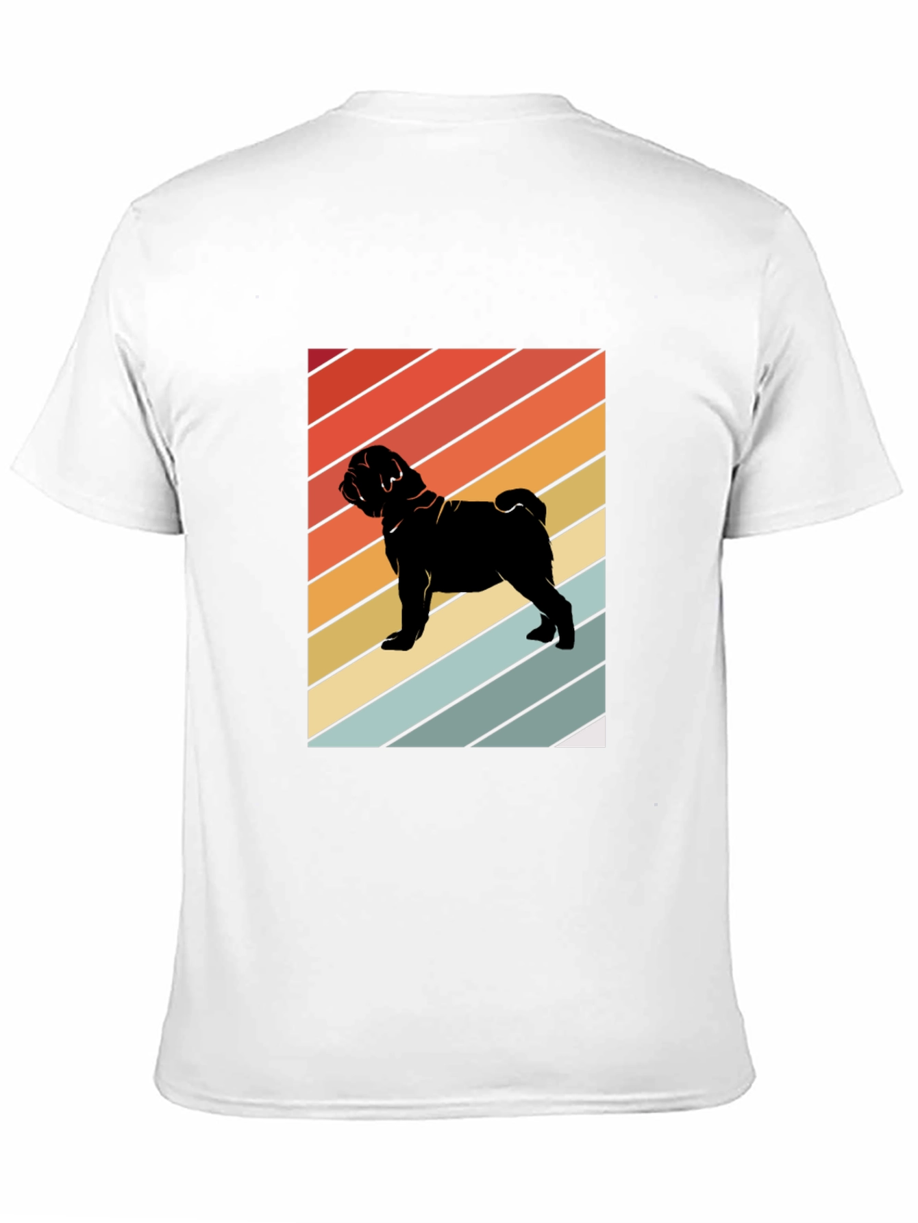 Retro Pug Graphic Tee - Black T-Shirt