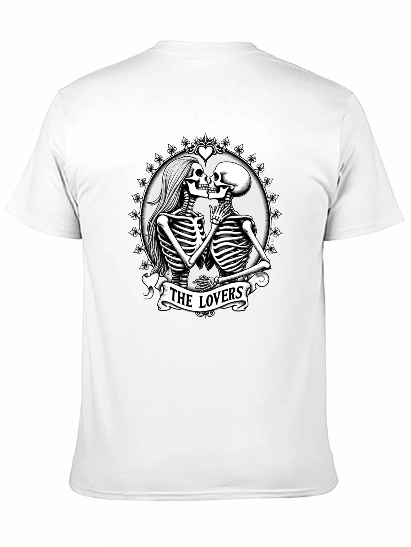 The Lovers Skeleton Graphic T-Shirt - Gothic Romance Tee