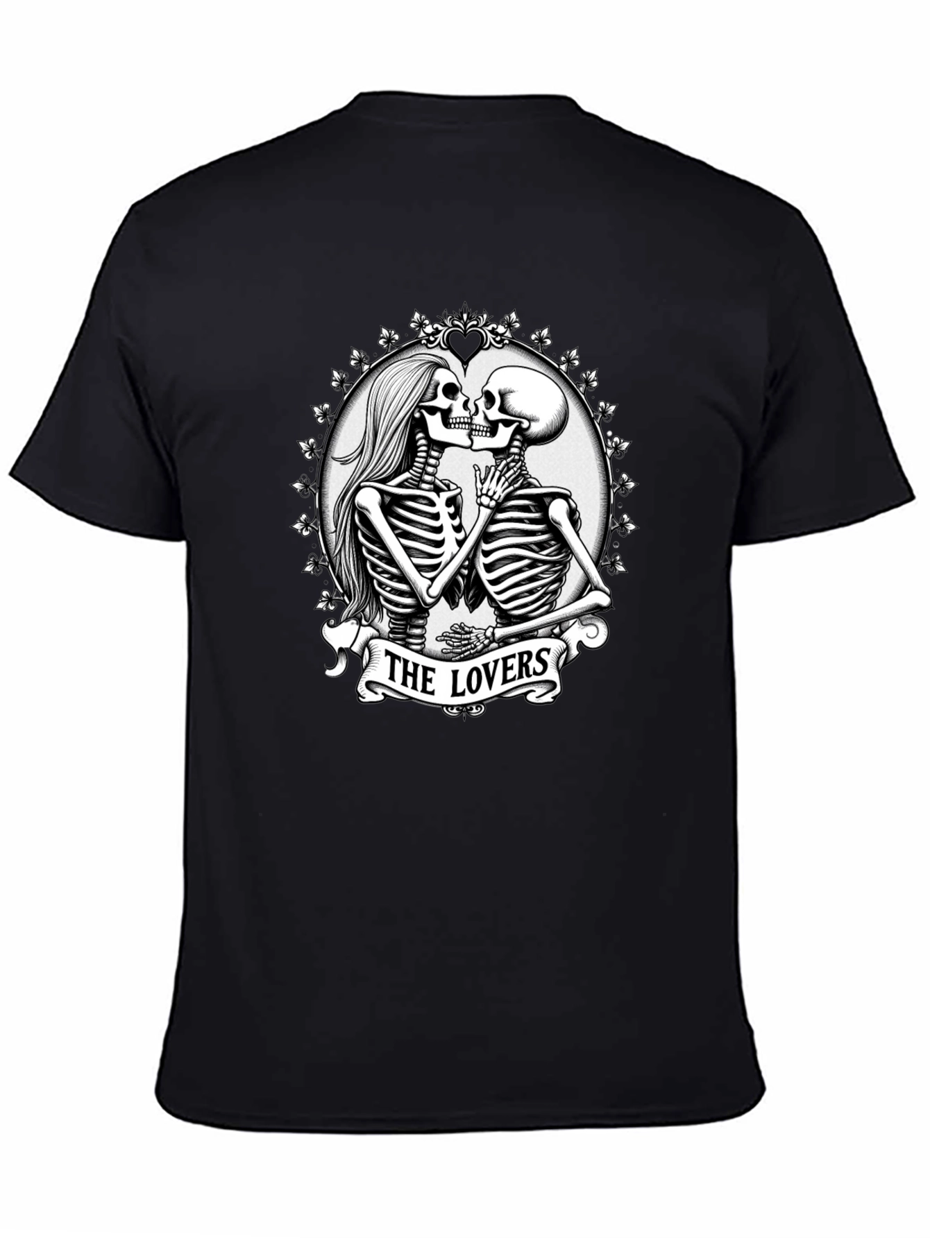 The Lovers Skeleton Graphic T-Shirt - Gothic Romance Tee