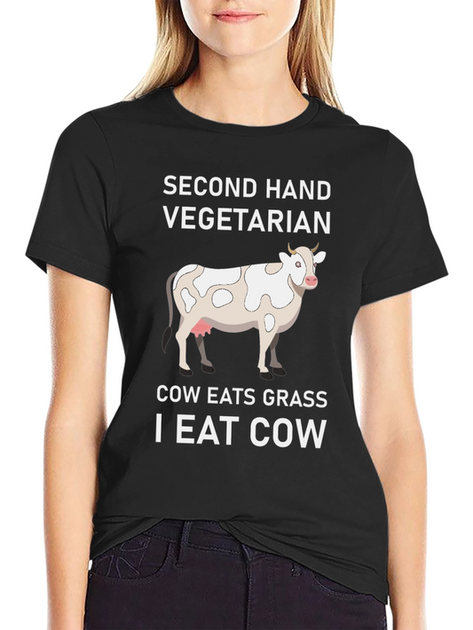 Second Hand Vegetarian Cow Graphic Tee