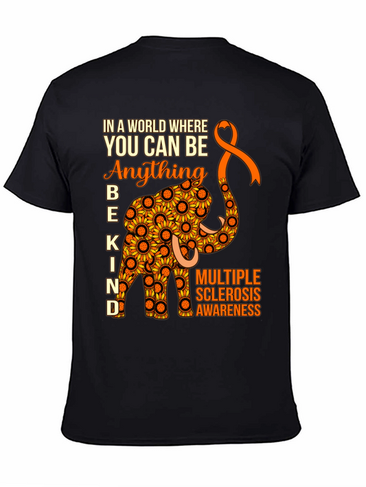 Multiple Sclerosis Awareness Sunflower Elephant T-Shirt