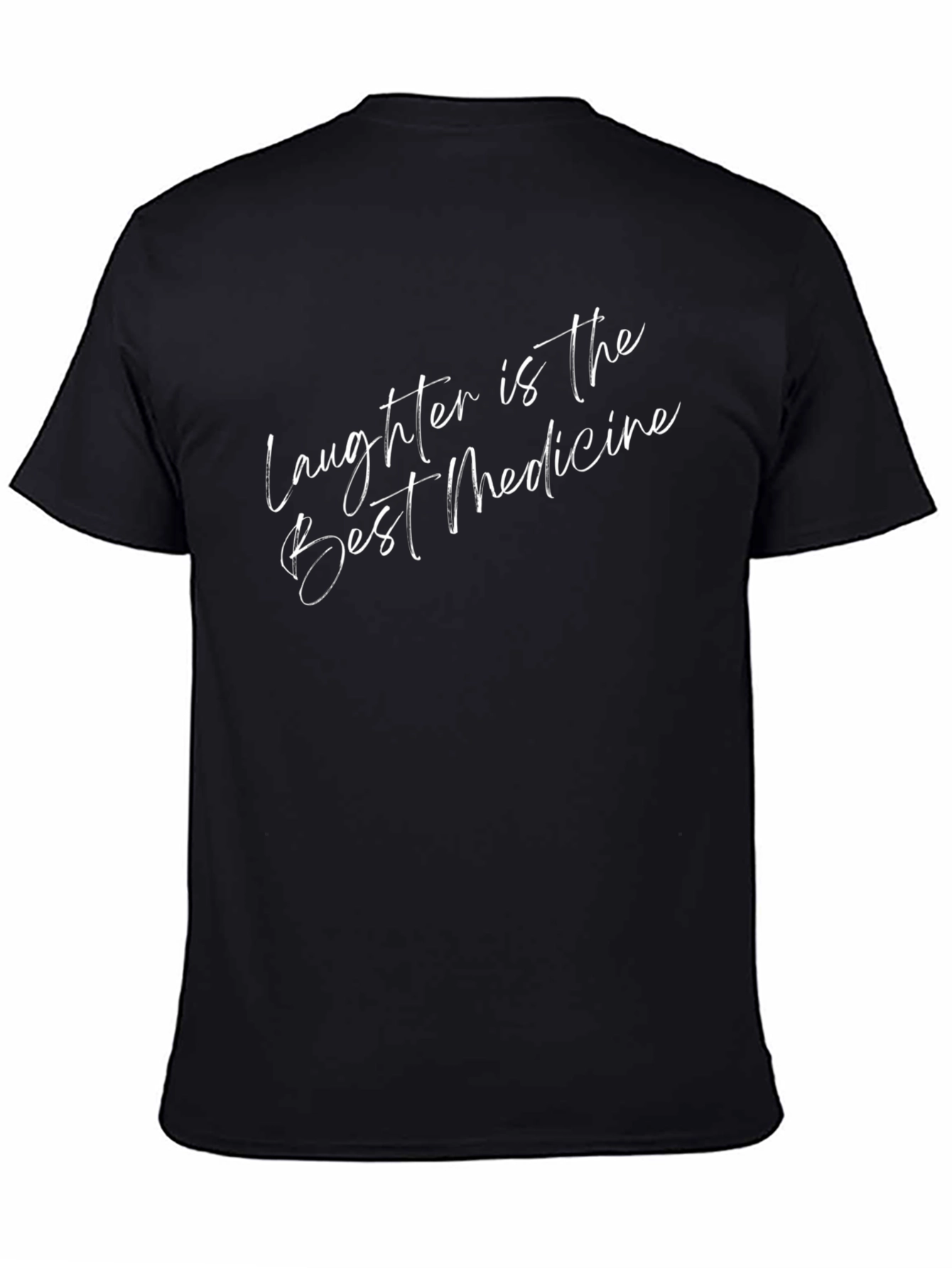 Laughter is the Best Medicine Black Graphic T-Shirt