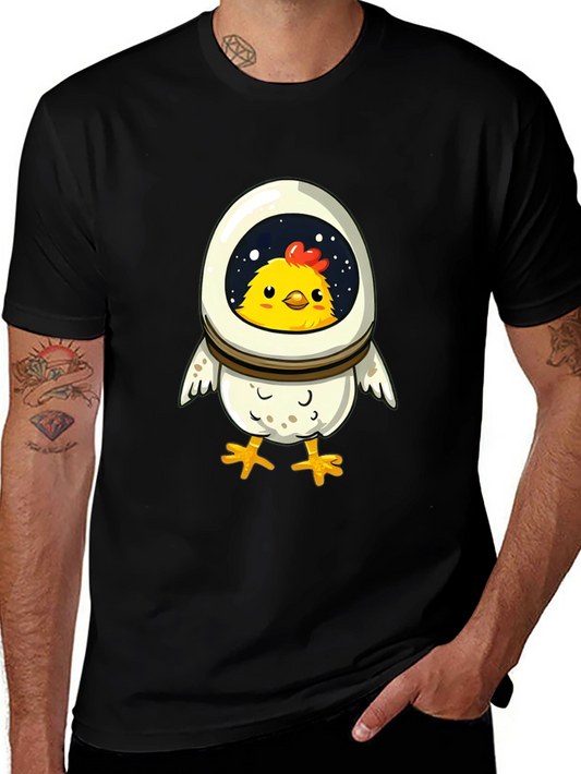 Astronaut Chicken T-Shirt - Fun Space Design