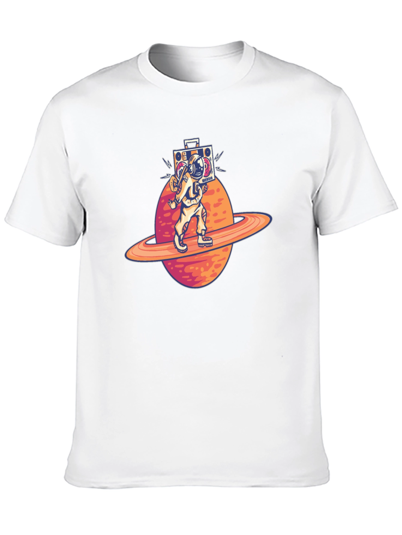 Astronaut Boombox T-Shirt - Space Traveler Design