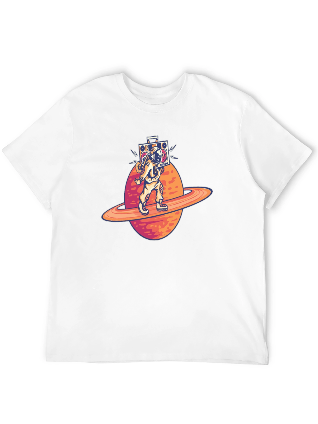 Astronaut Boombox T-Shirt - Space Traveler Design